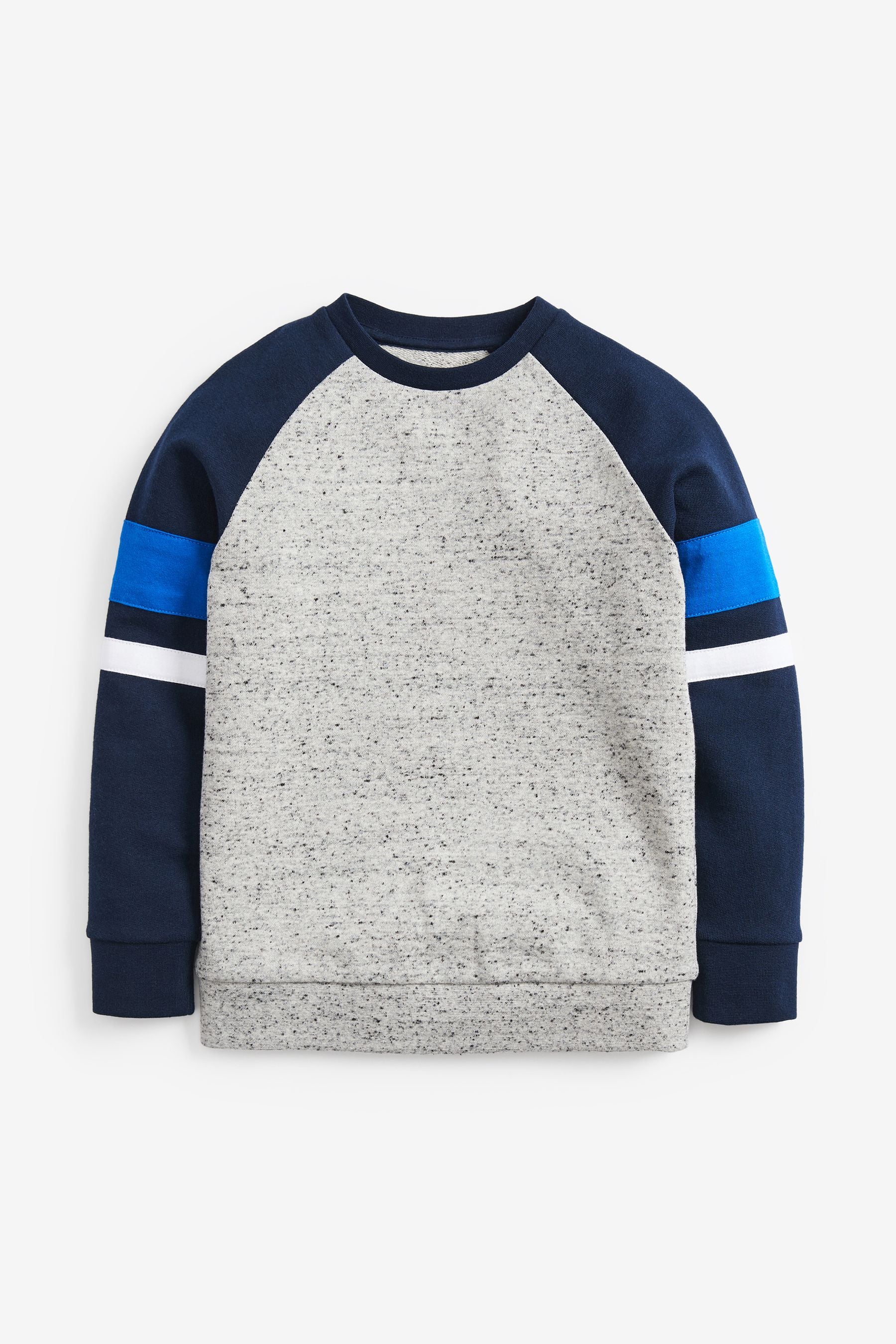 Blue/Grey Long Sleeve Raglan Midweight Sweat Top (3-16yrs)