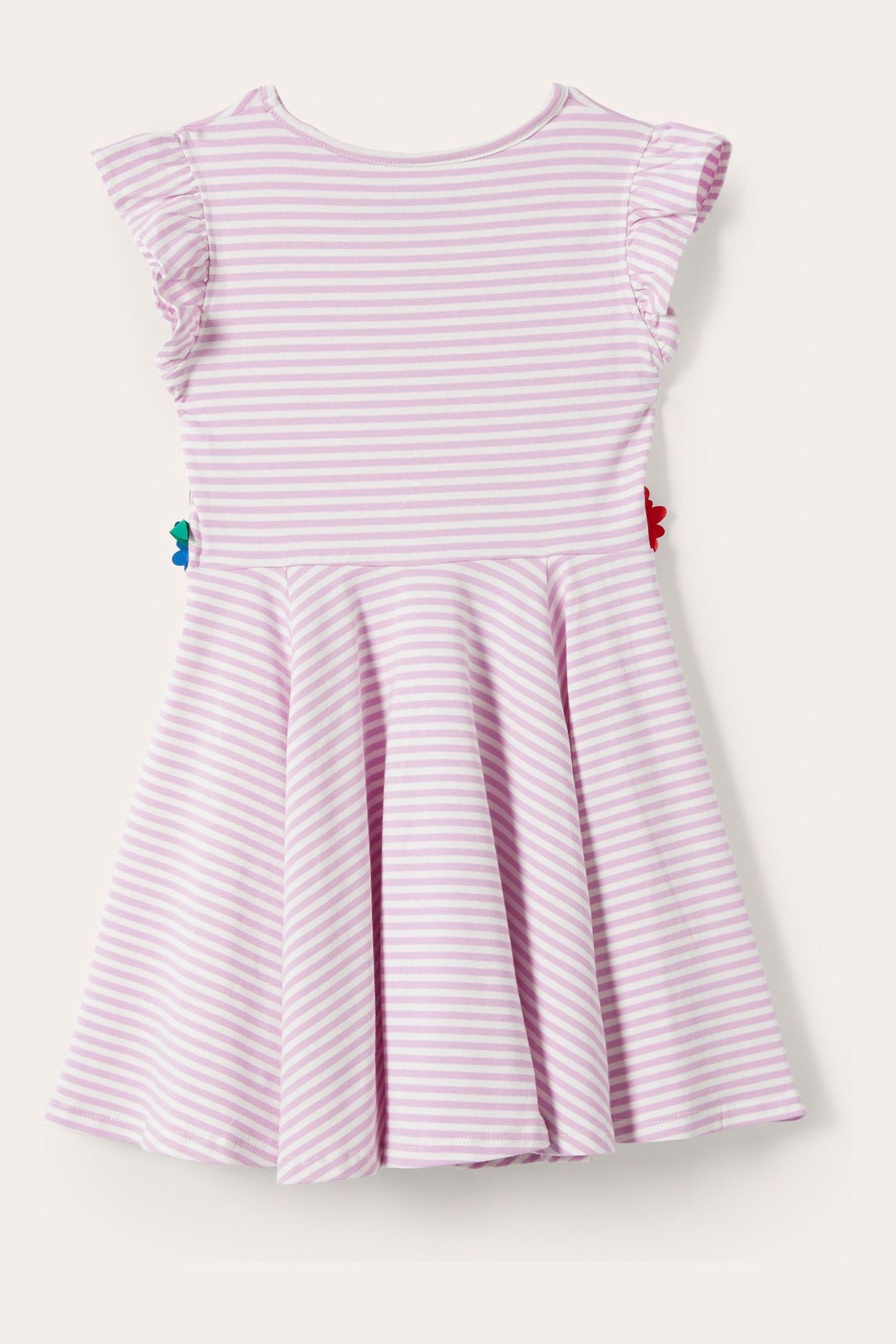 Pink Boden Pink Frill Sleeve Twirly Dress