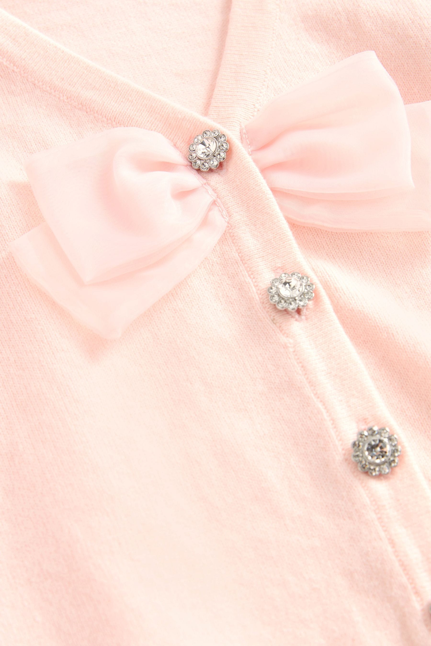 Pink Baker by Ted Baker Organza Bow Cardigan