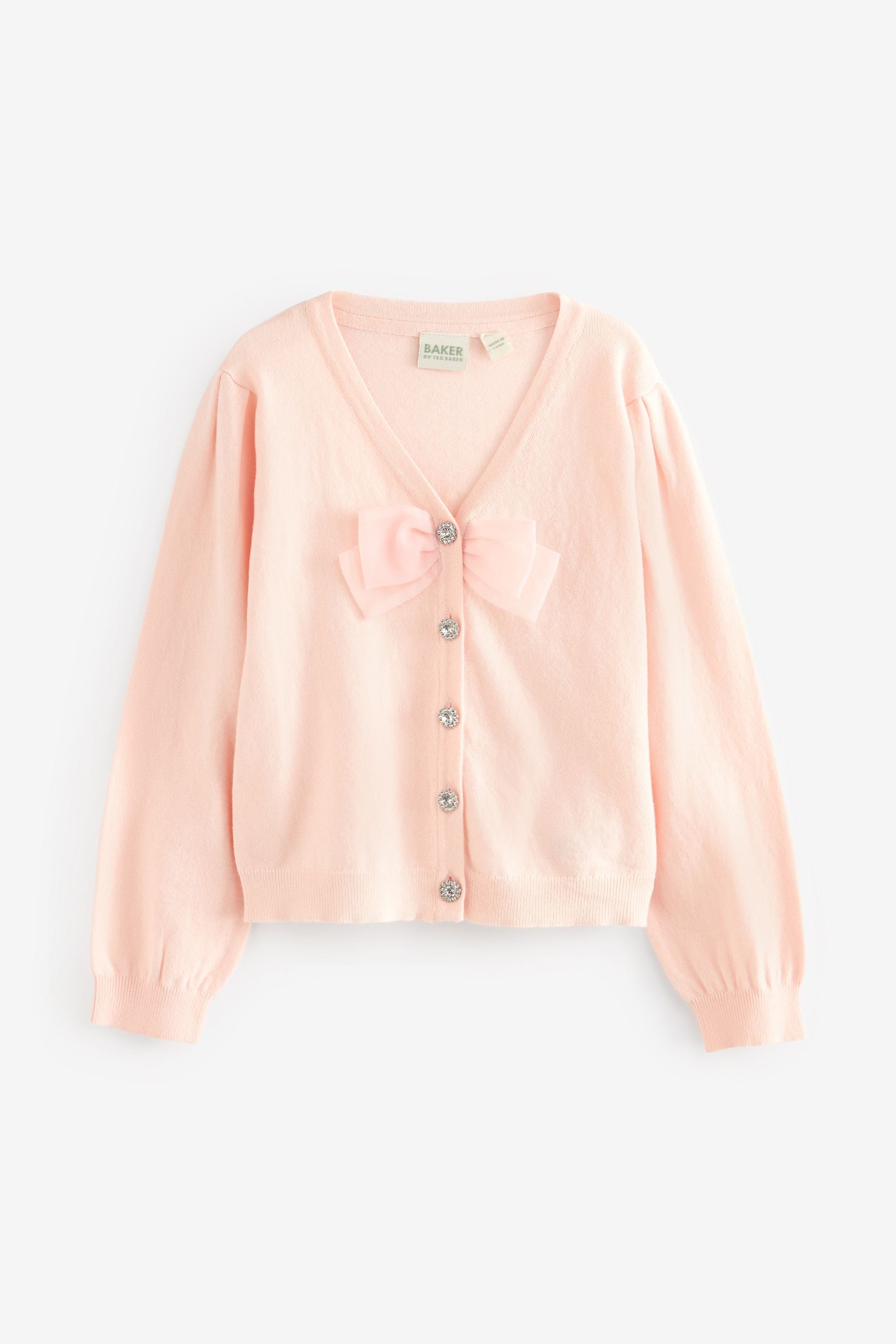 Pink Baker by Ted Baker Organza Bow Cardigan