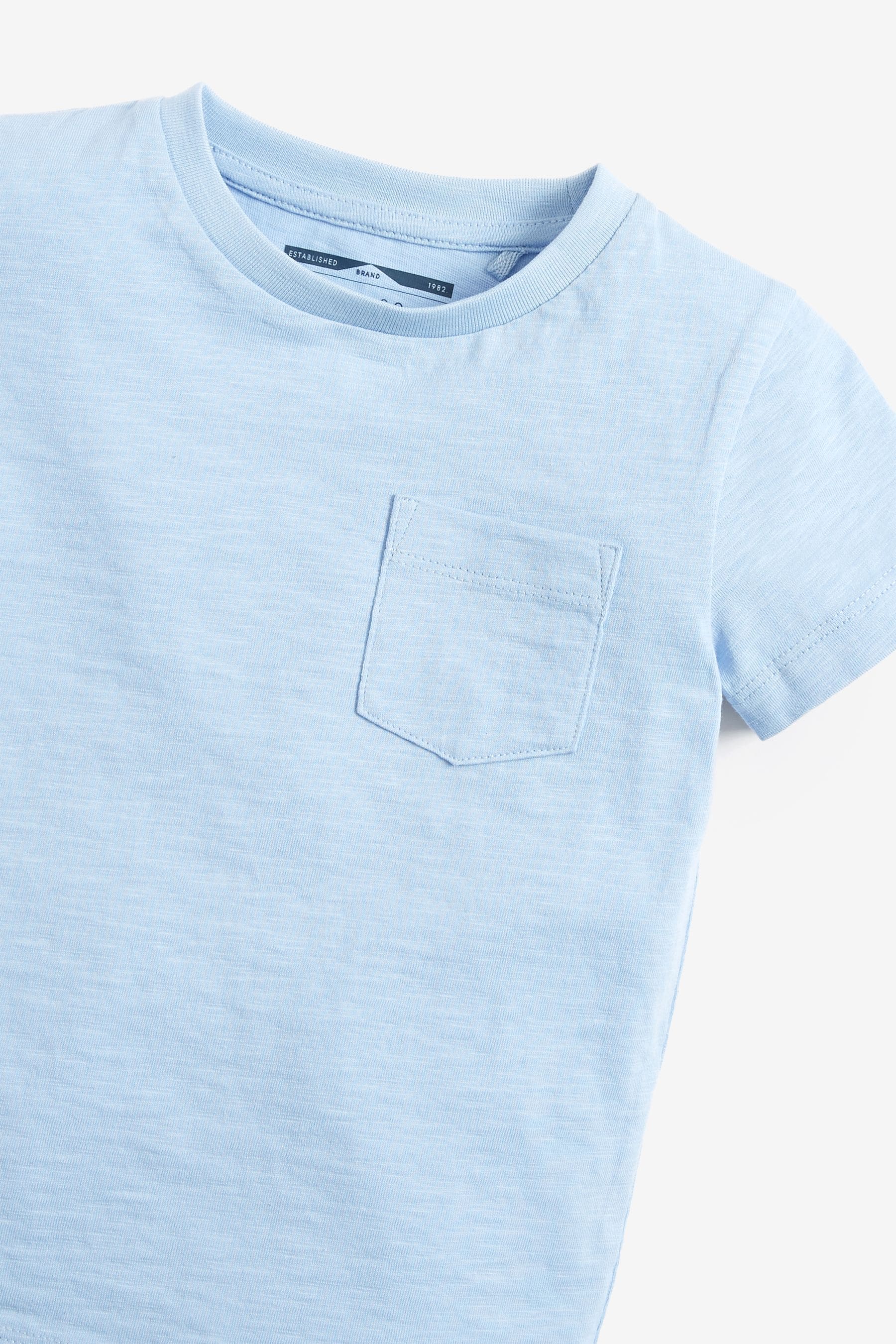 Mid Blue Short Sleeve Plain T-Shirt (3mths-7yrs)