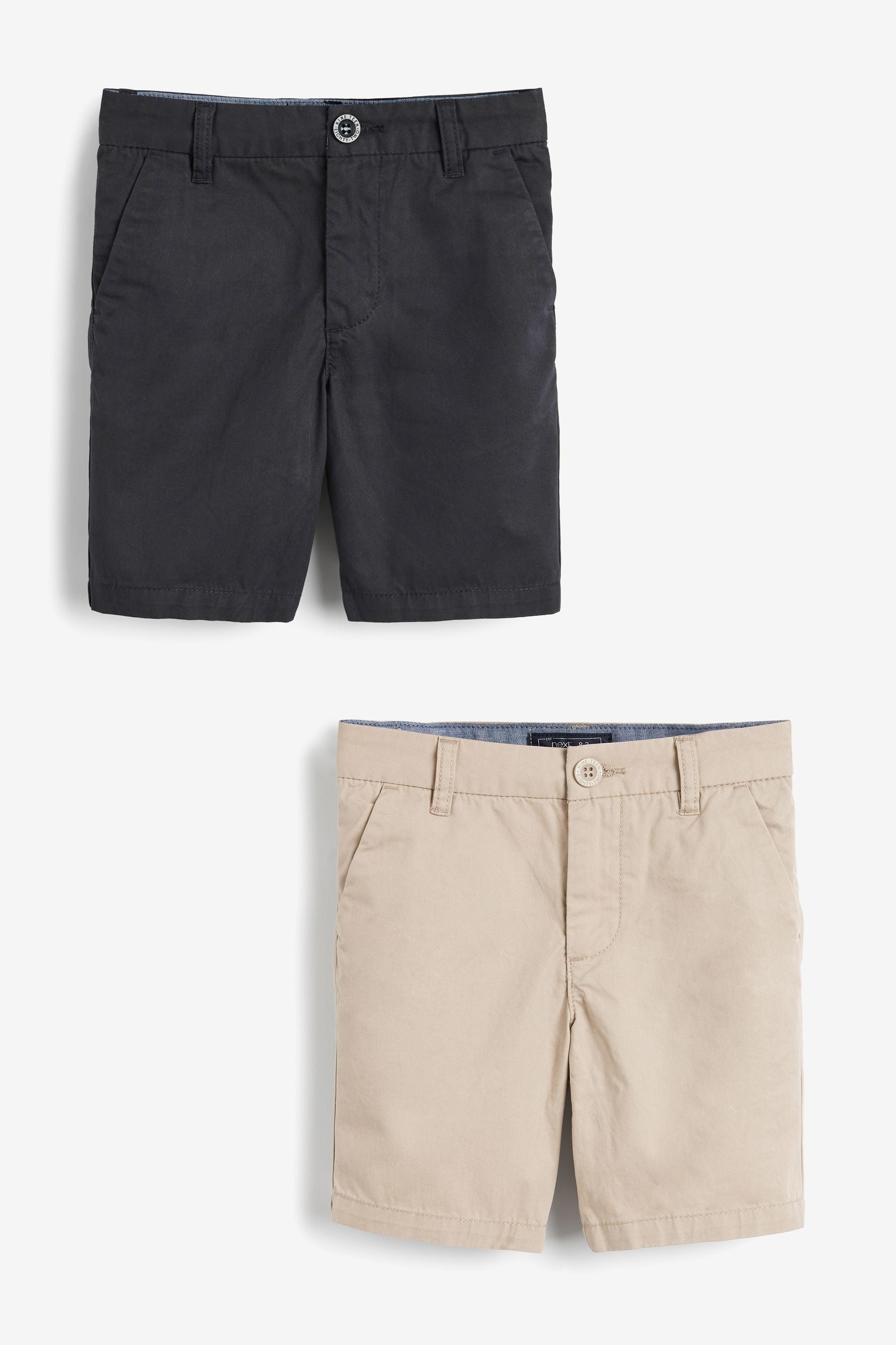 Navy/Stone 2 Pack Chino Shorts (3-16yrs)