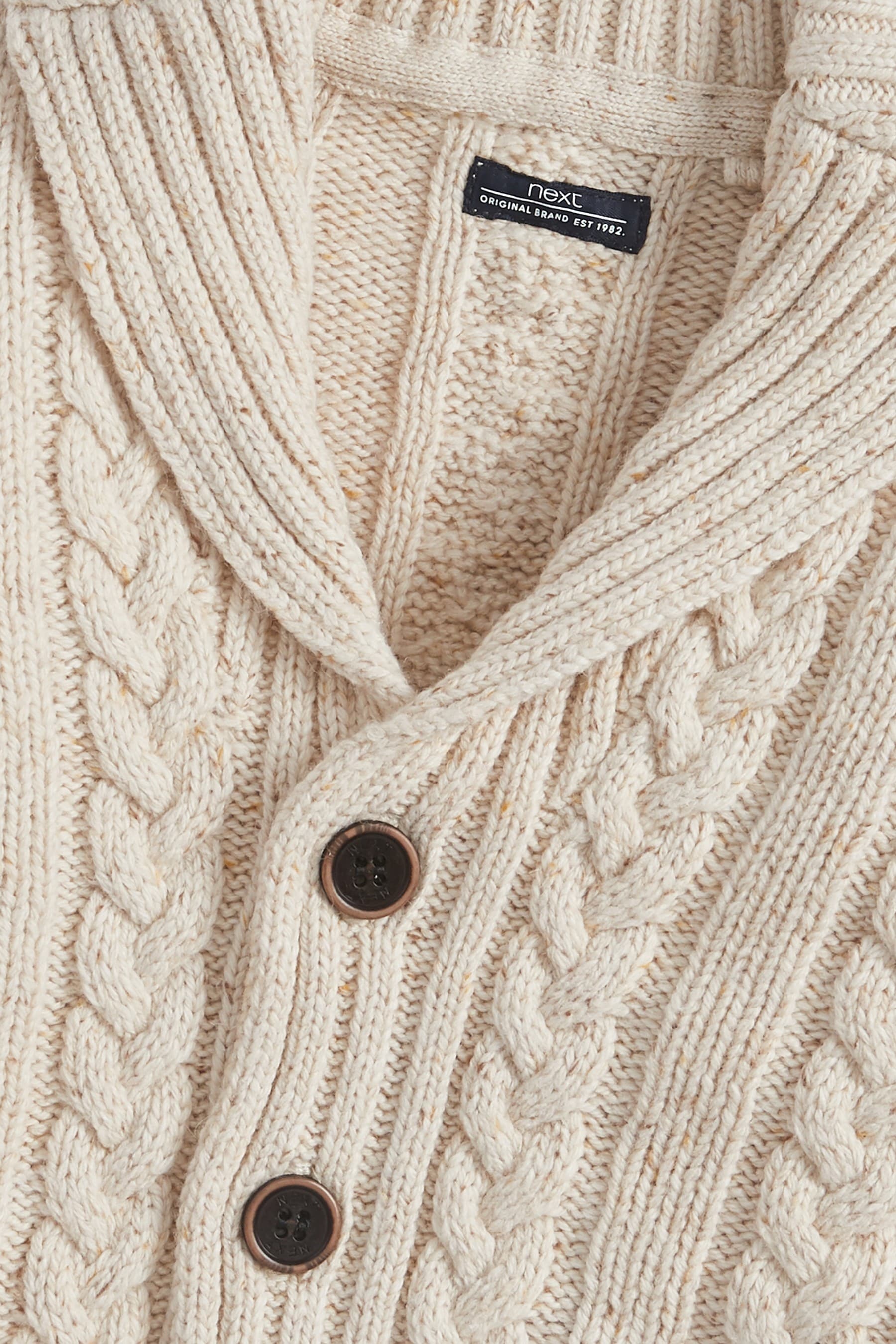 Ecru White Cable Button Through Cardigan (3mths-7yrs)