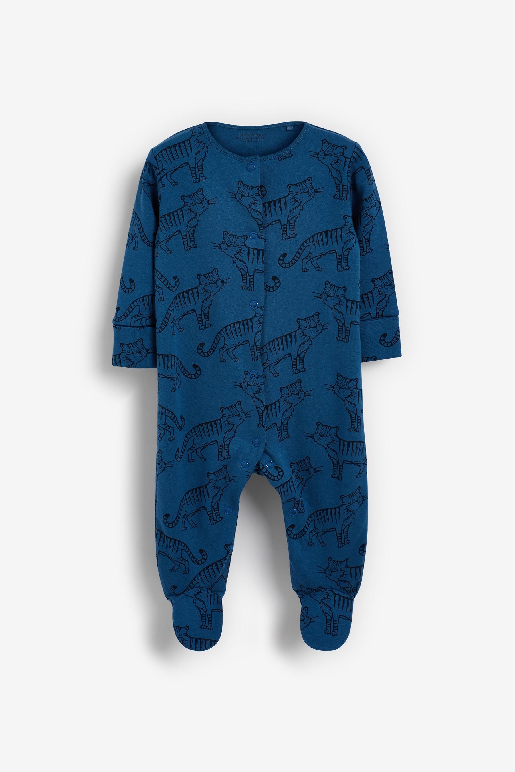 Modern Blues Baby Sleepsuits 5 Pack (0-2yrs)