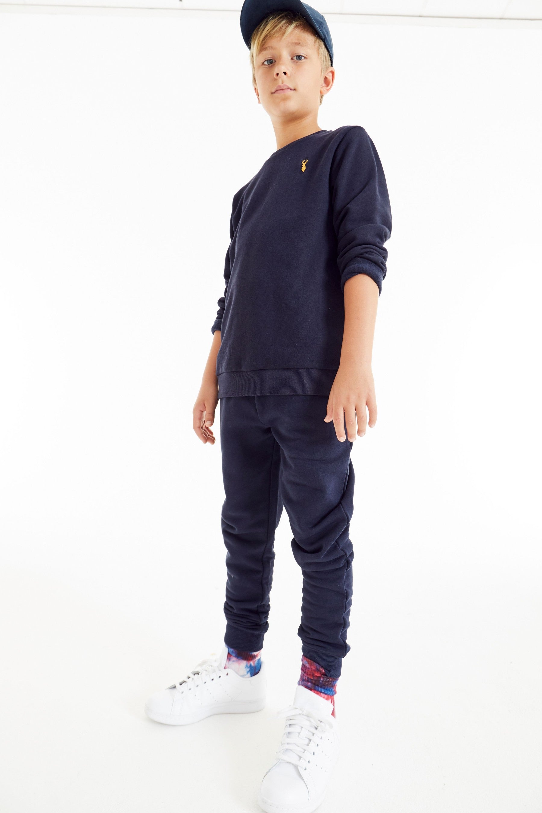 Navy Blue Sweatshirt & Joggers Jersey Set (3-16yrs)