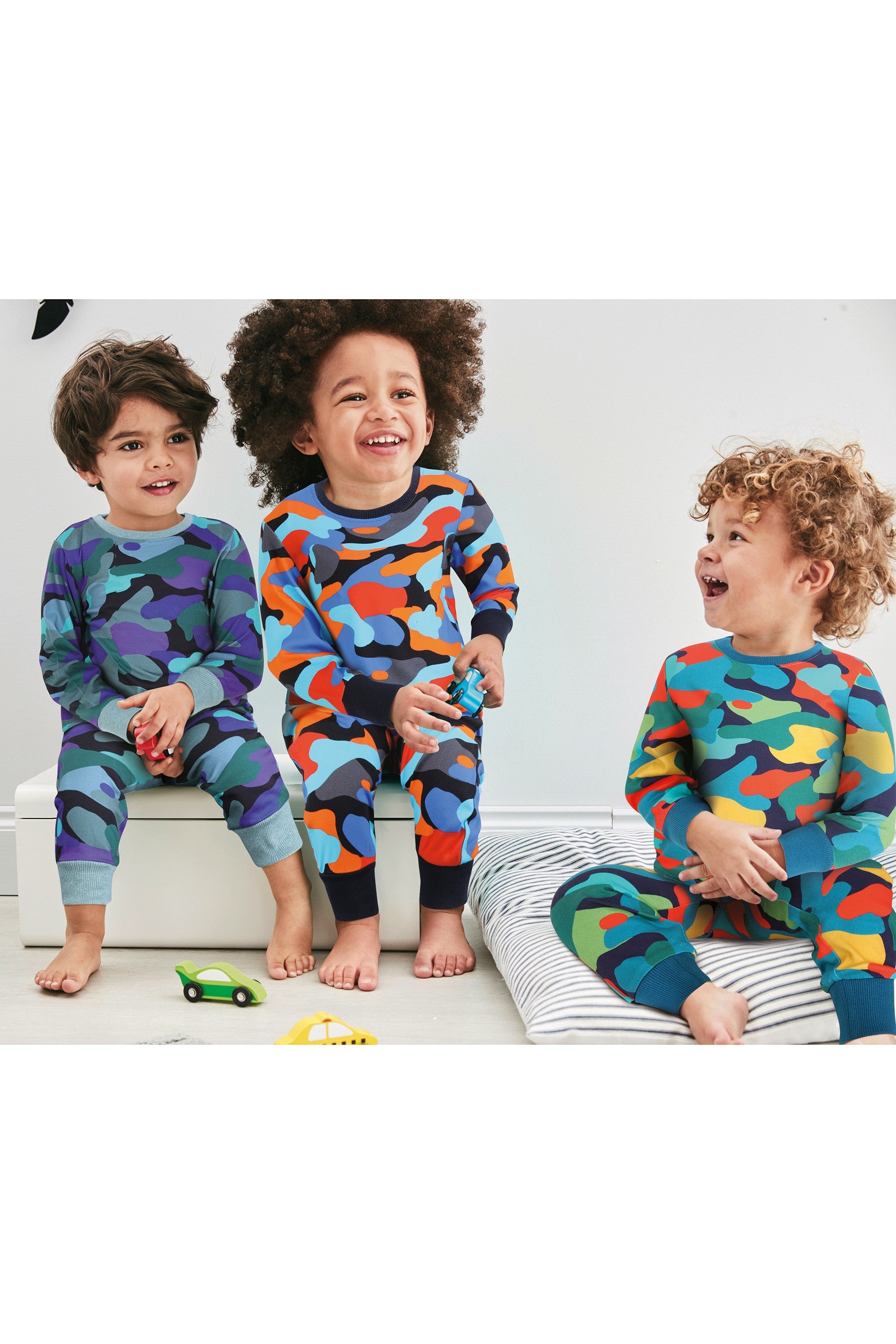 Grey/Green/Purple Camo 3 Pack Snuggle Pyjamas (9mths-12yrs)