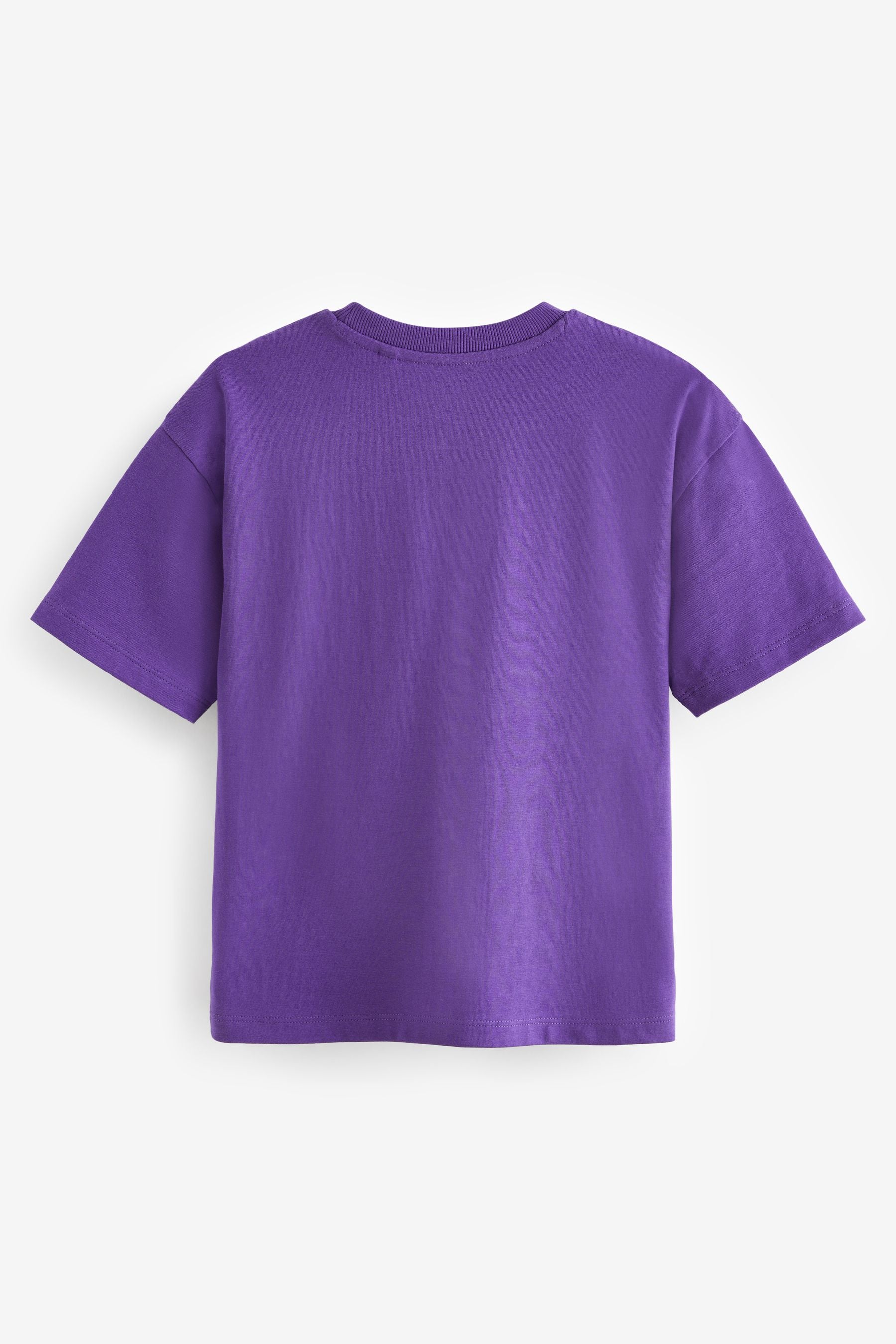 Purple Smile Relaxed Fit Short Sleeve Graphic T-Shirt (3-16yrs)