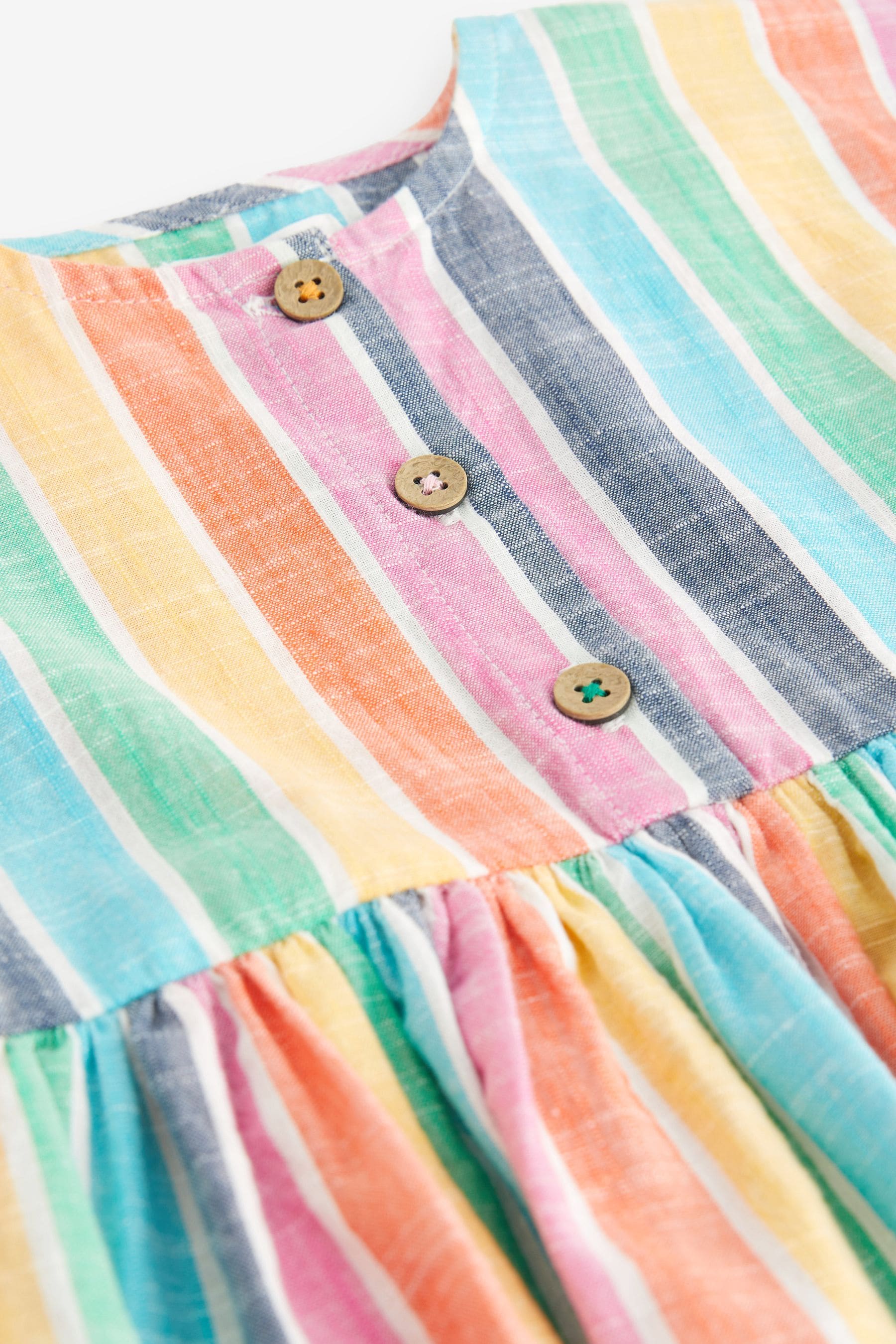 Rainbow Stripe Relaxed Cotton Dress (3mths-8yrs)