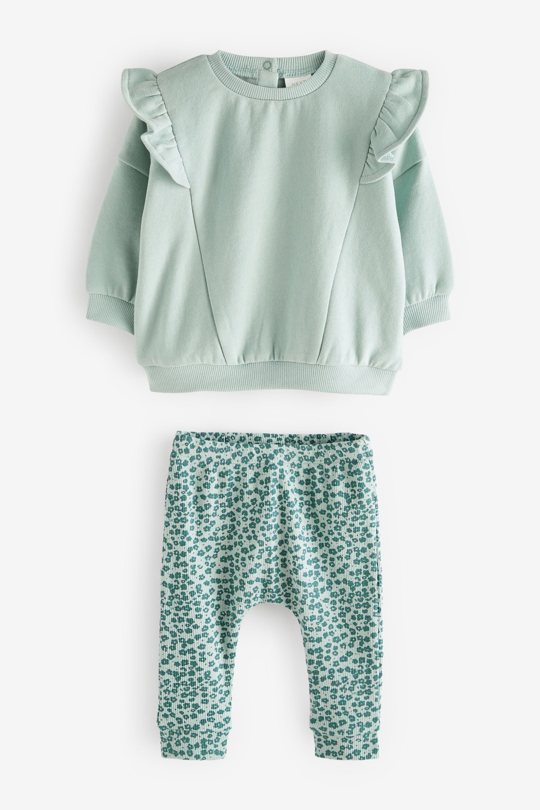 Teal Blue 2 Piece Baby Sweater and Leggings Set