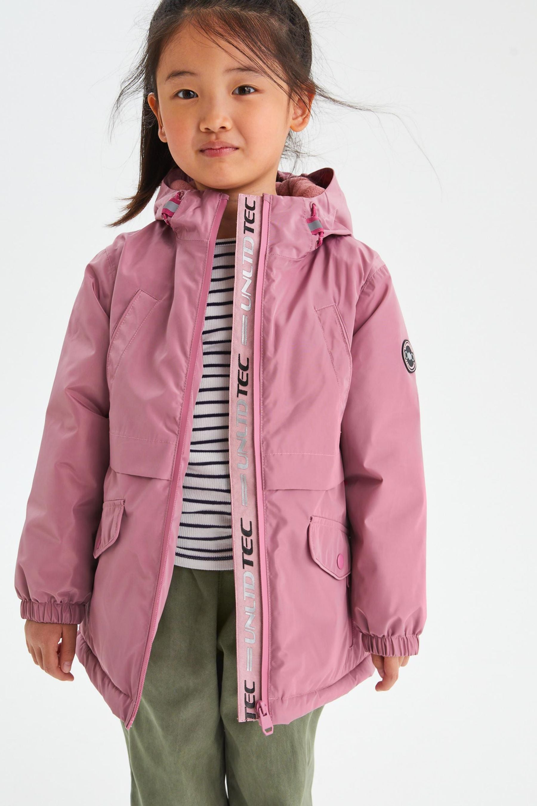 Pink Waterproof Midweight Coat (3-16yrs)