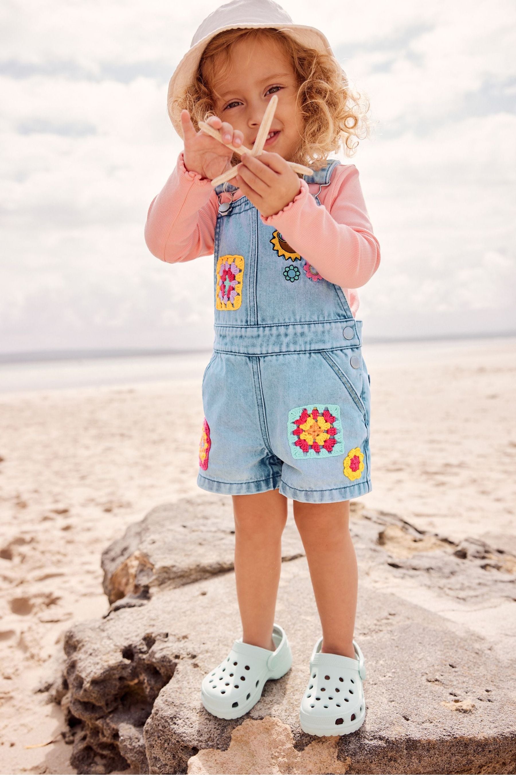 Pale Pink Cotton Rich Long Sleeve Rib T-Shirt (3mths-7yrs)