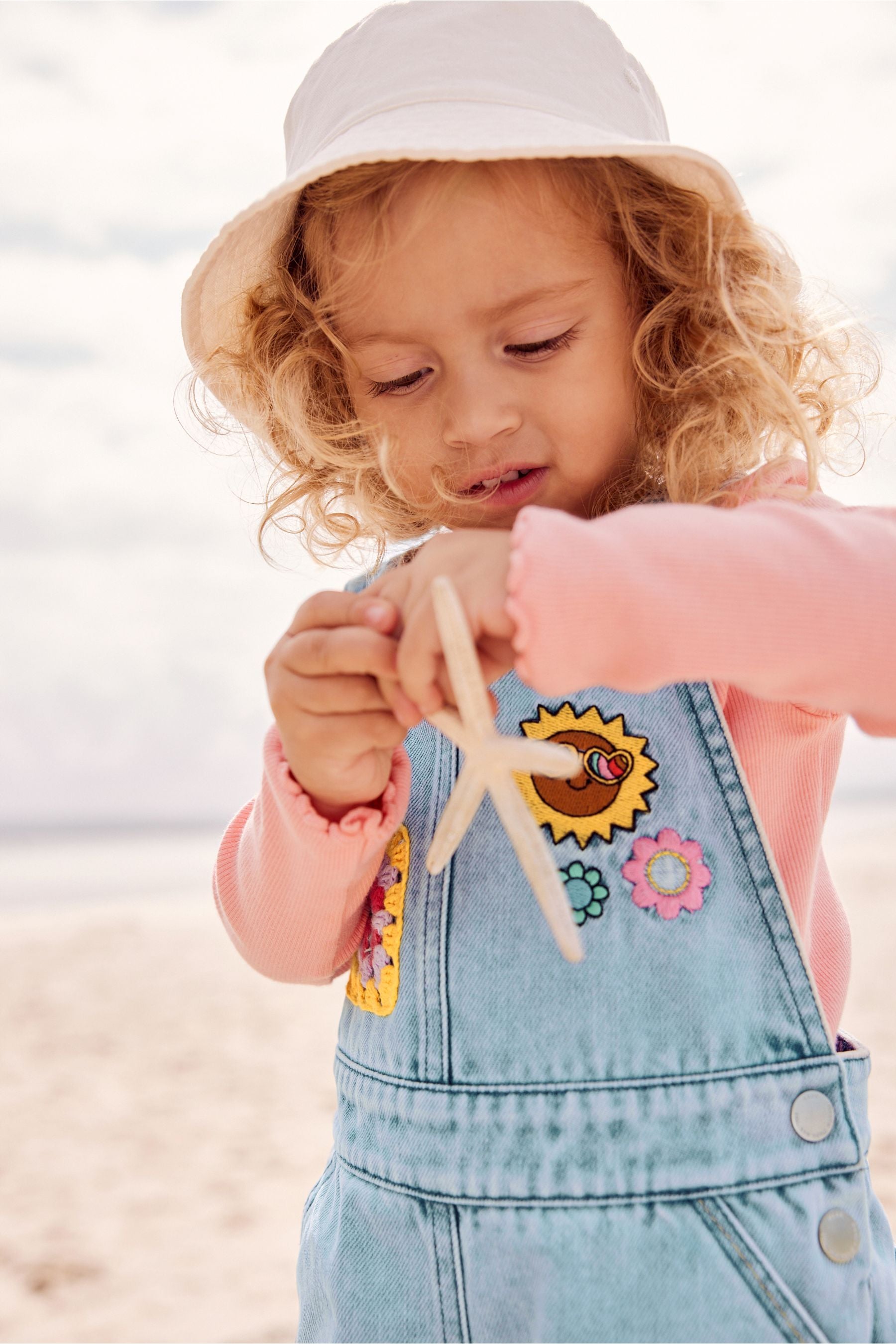 Pale Pink Cotton Rich Long Sleeve Rib T-Shirt (3mths-7yrs)