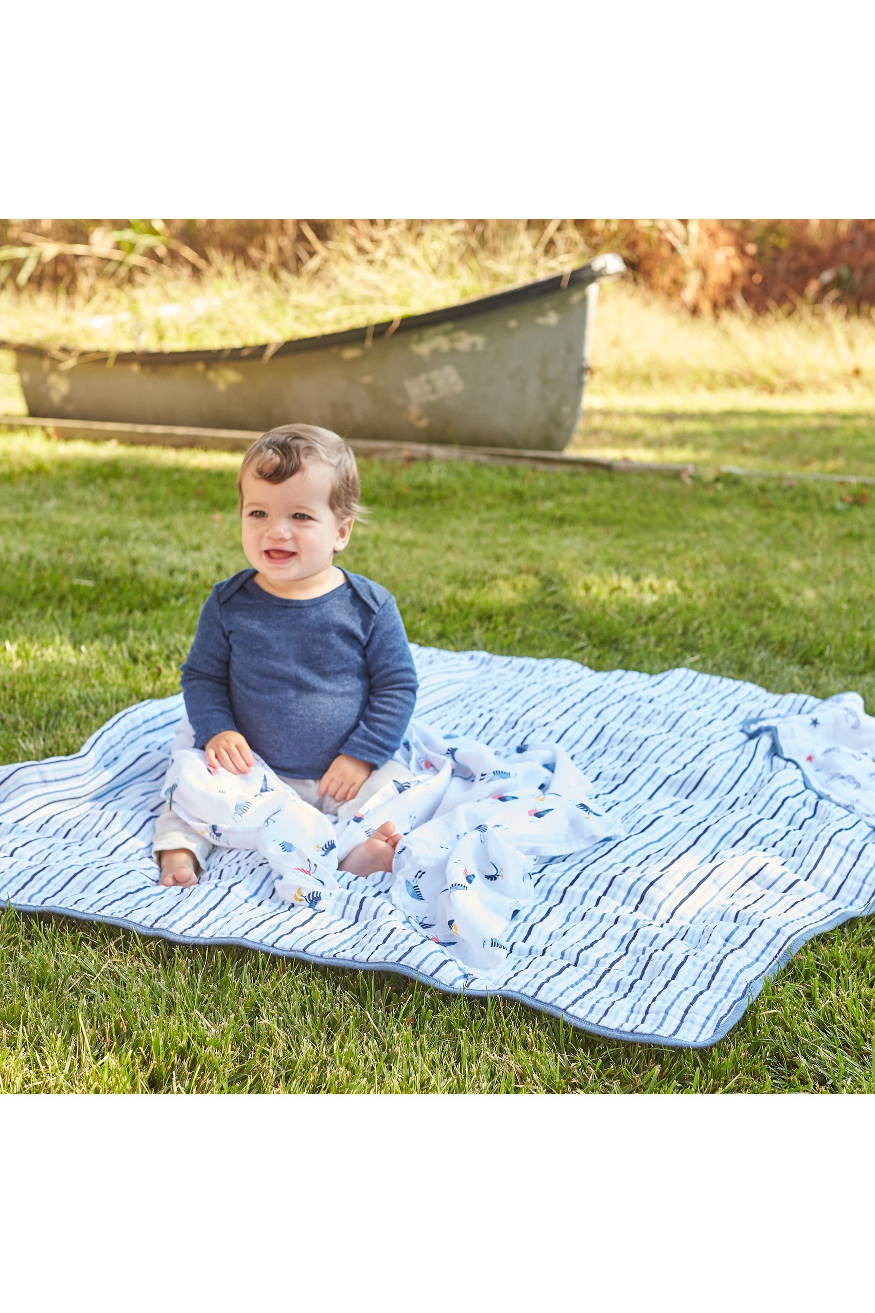 aden + anais White Essentials Seashore Muslin Dream Blankets Four Layers