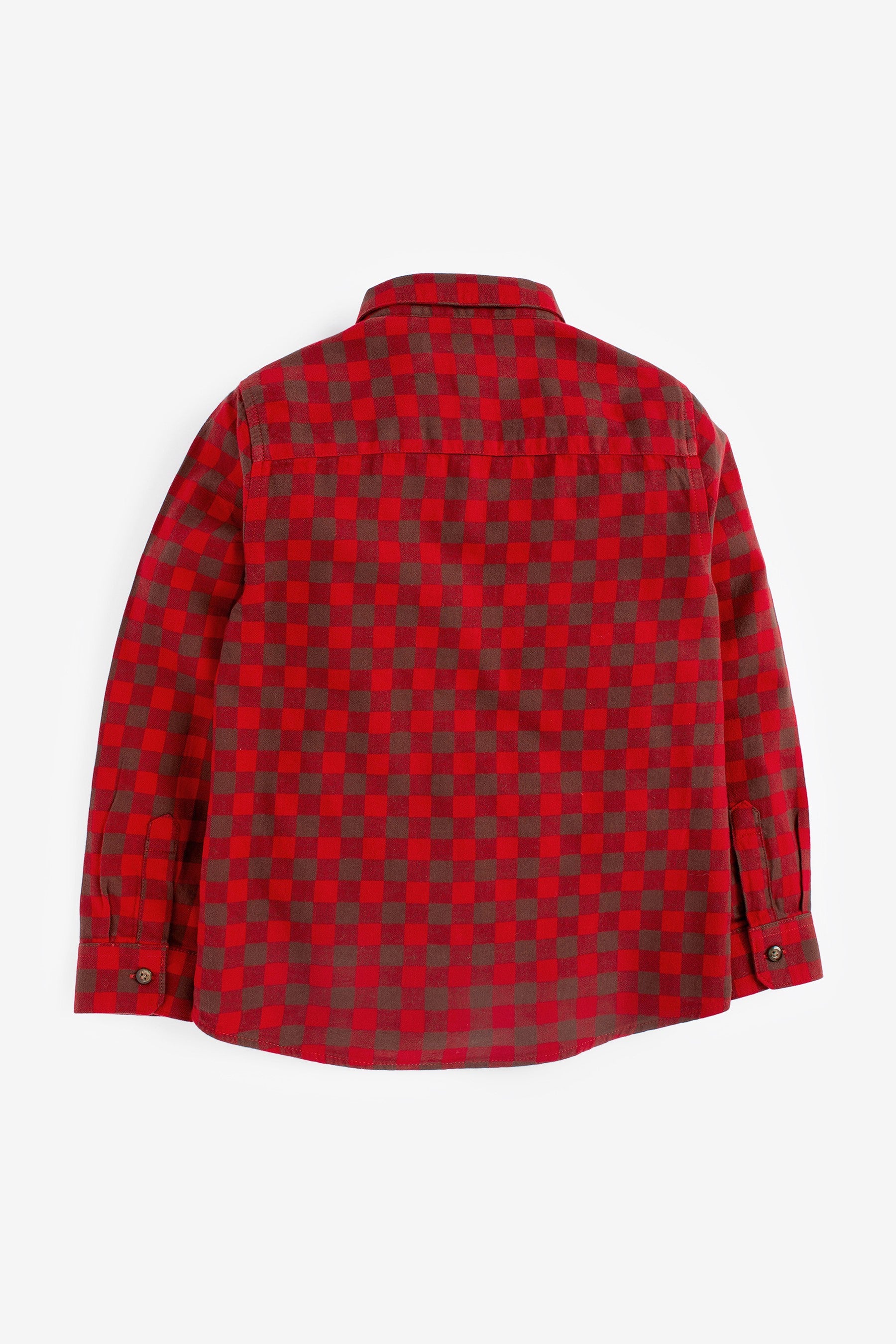 Red/Chocolate Brown Long Sleeve Check Shirt (3mths-7yrs)