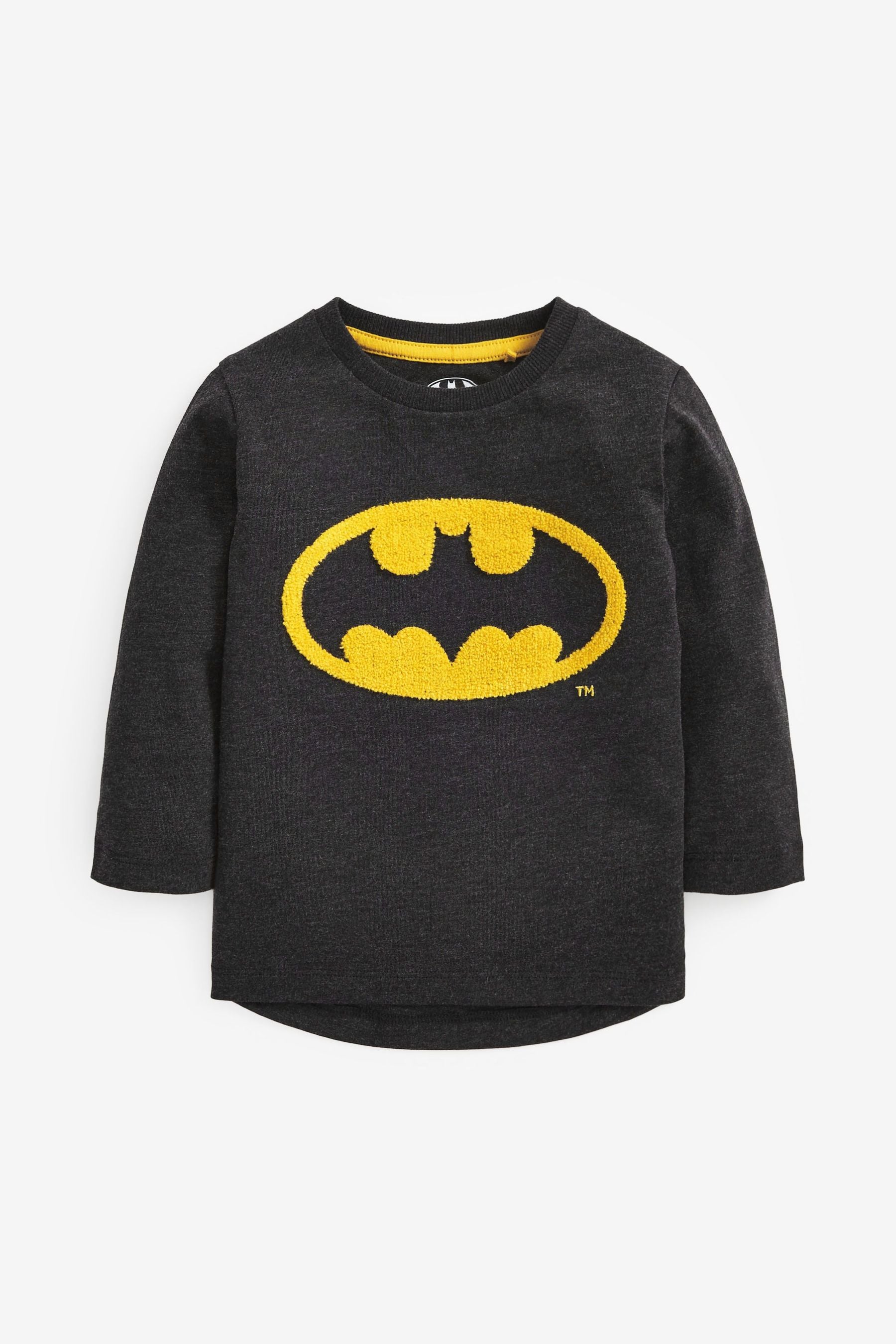 Charcoal Grey Batman Long Sleeve License T-Shirt (3mths-8yrs)