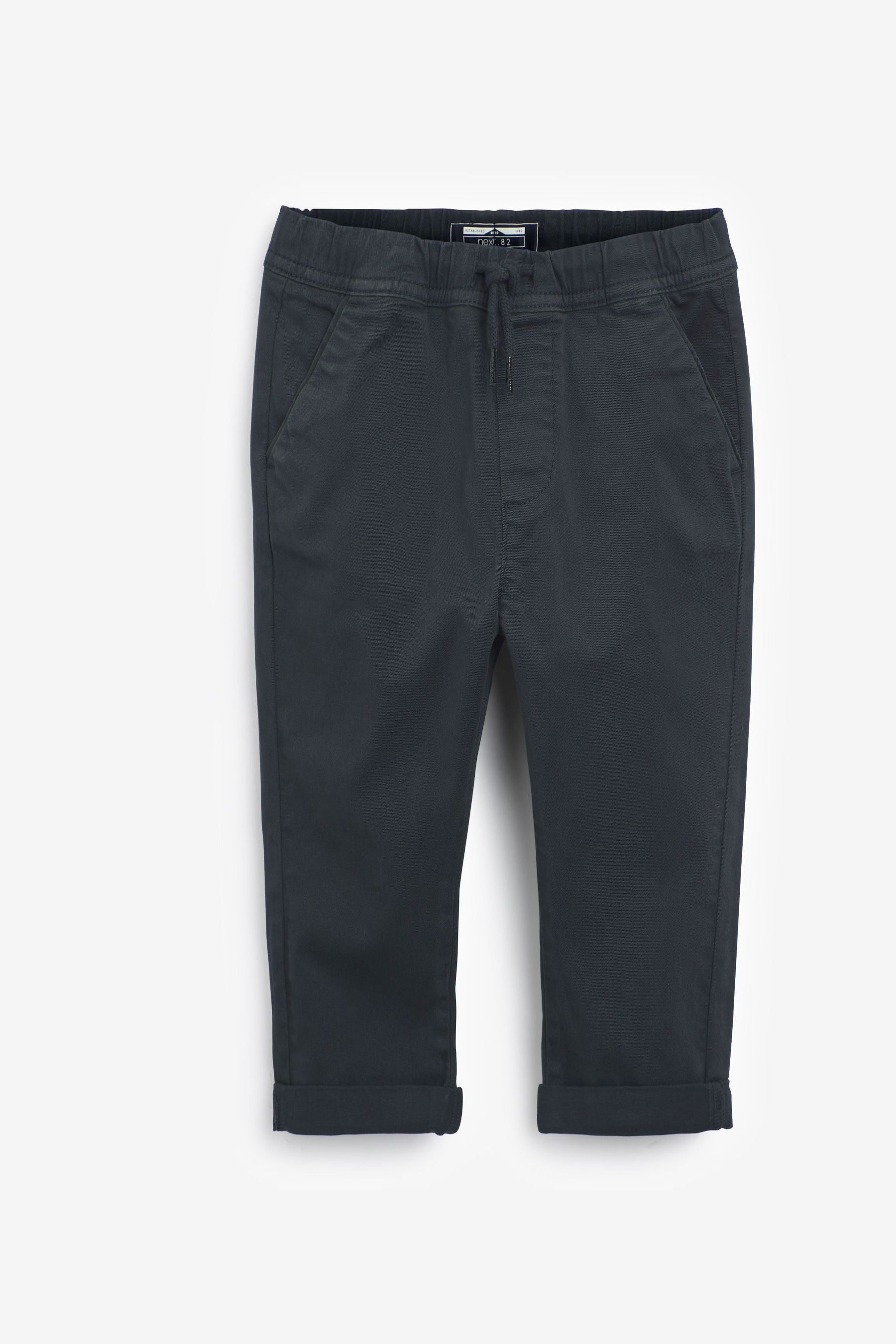 Navy Blue Loose Fit Pull-On Chino Trousers (3mths-7yrs)