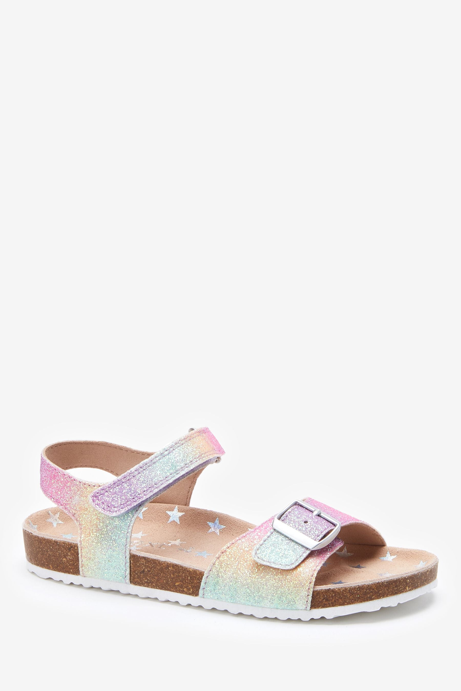 Pastel Glitter Standard Fit (F) Corkbed Sandals