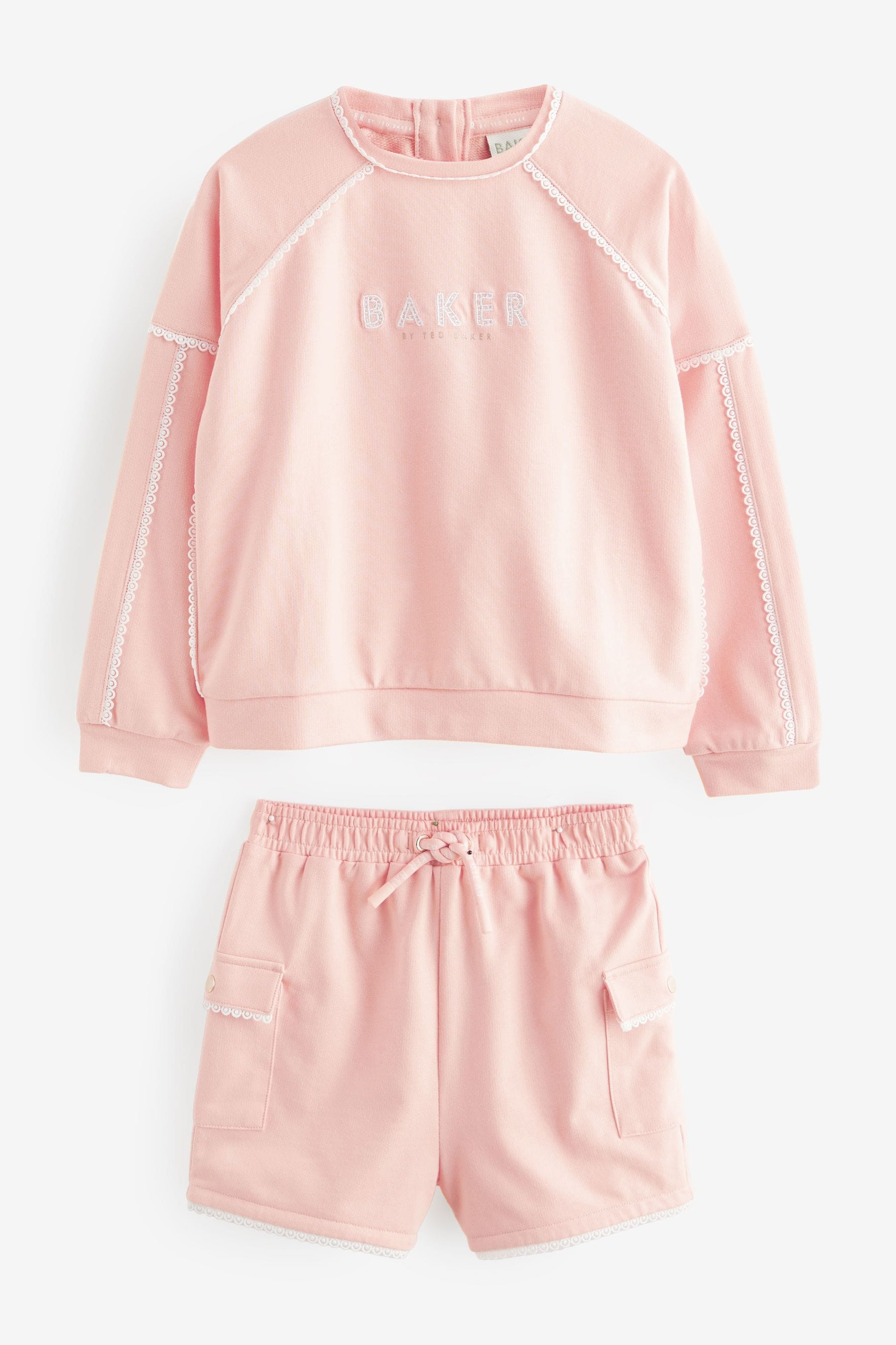 Baker by Ted Baker Apricot Picot Sweater And Shorts Set