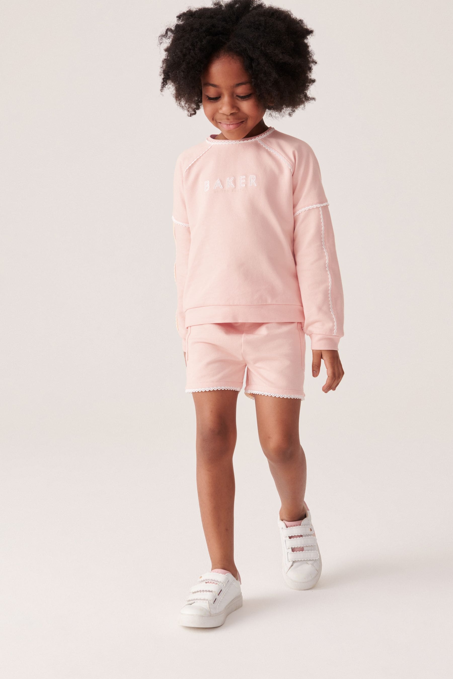 Baker by Ted Baker Apricot Picot Sweater And Shorts Set