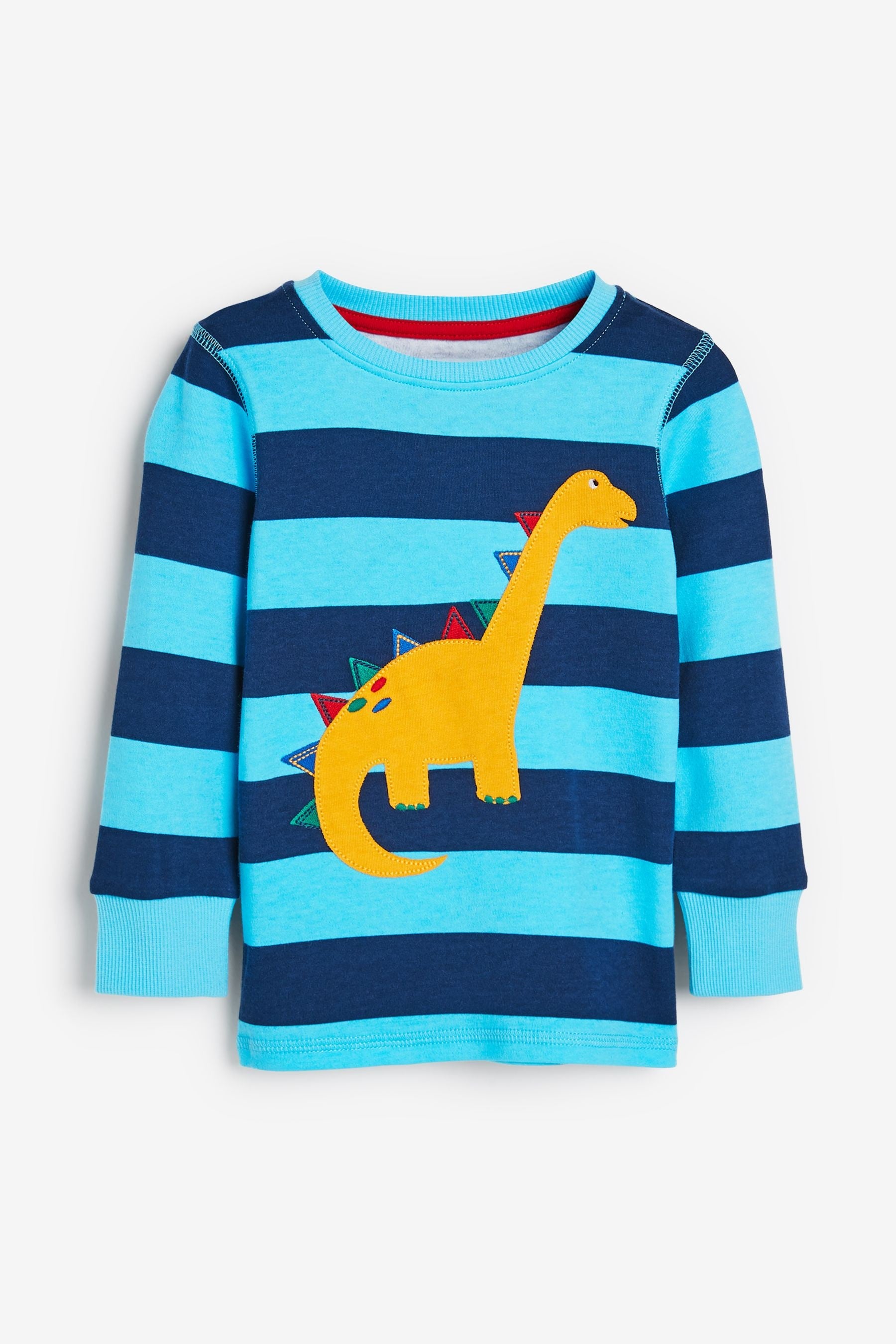 Blue/Red/Green Stripe Dino 3 Pack Snuggle Pyjamas (9mths-8yrs)