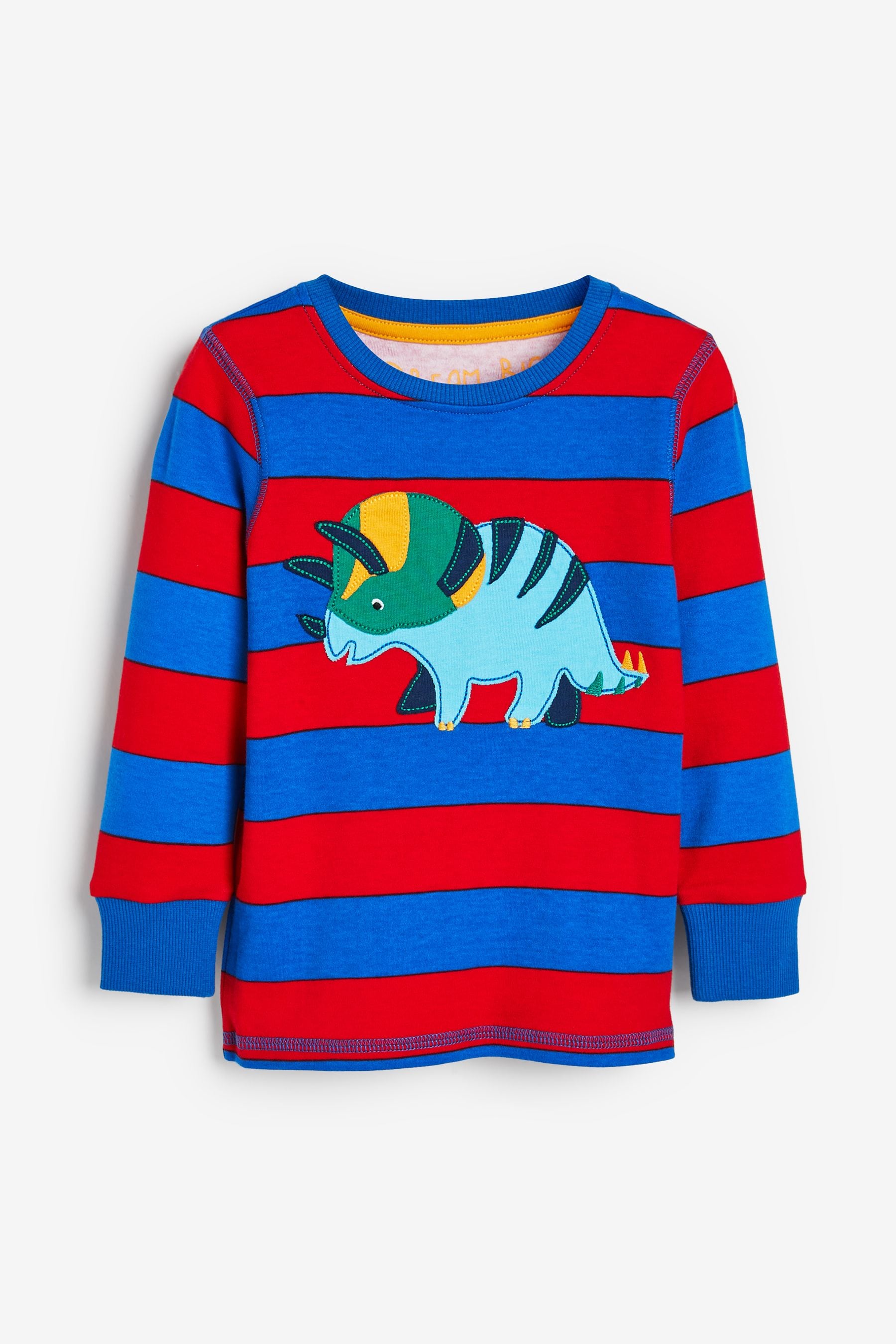 Blue/Red/Green Stripe Dino 3 Pack Snuggle Pyjamas (9mths-8yrs)