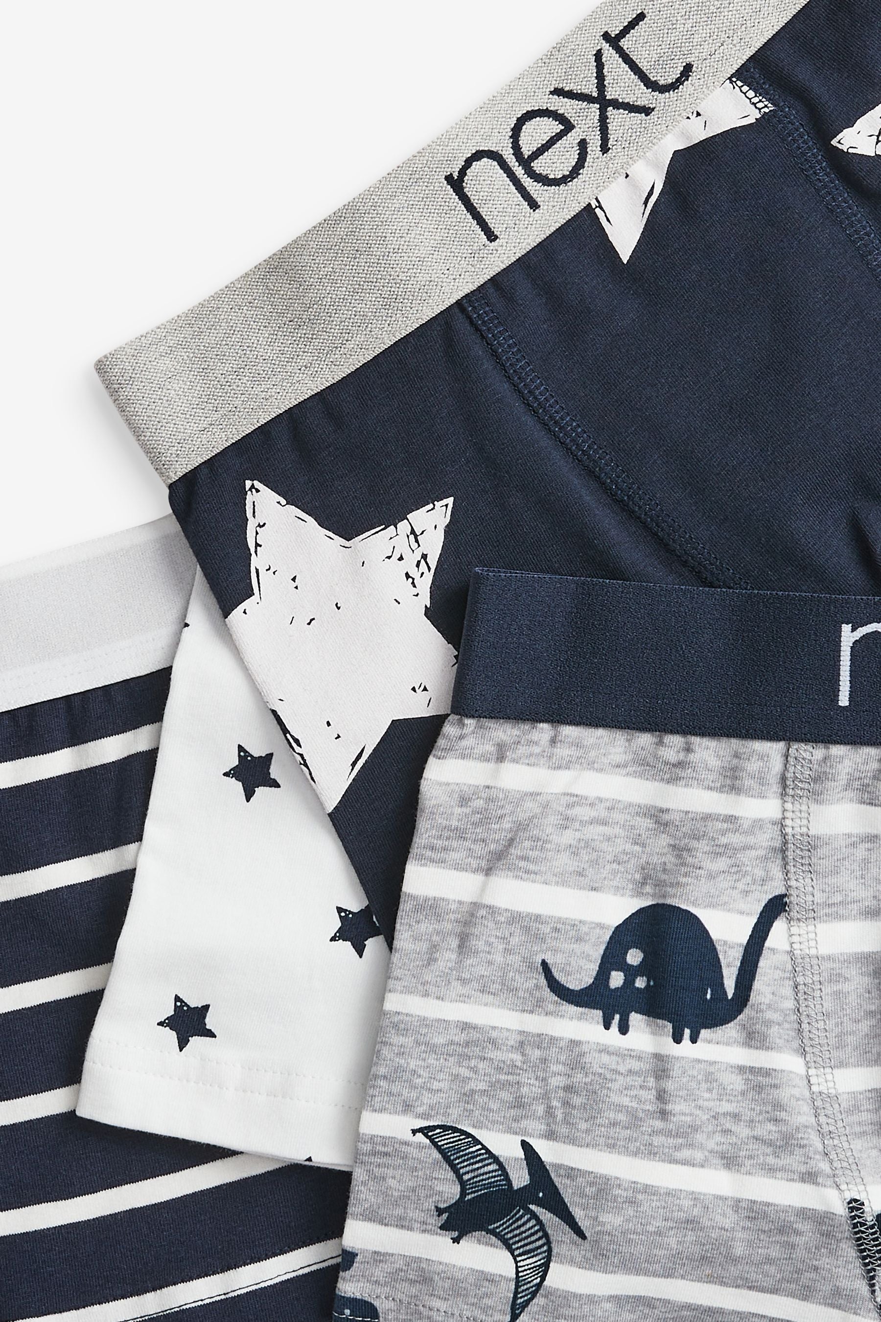 Navy/Grey Dino Star 7 Pack Trunks (2-12yrs)