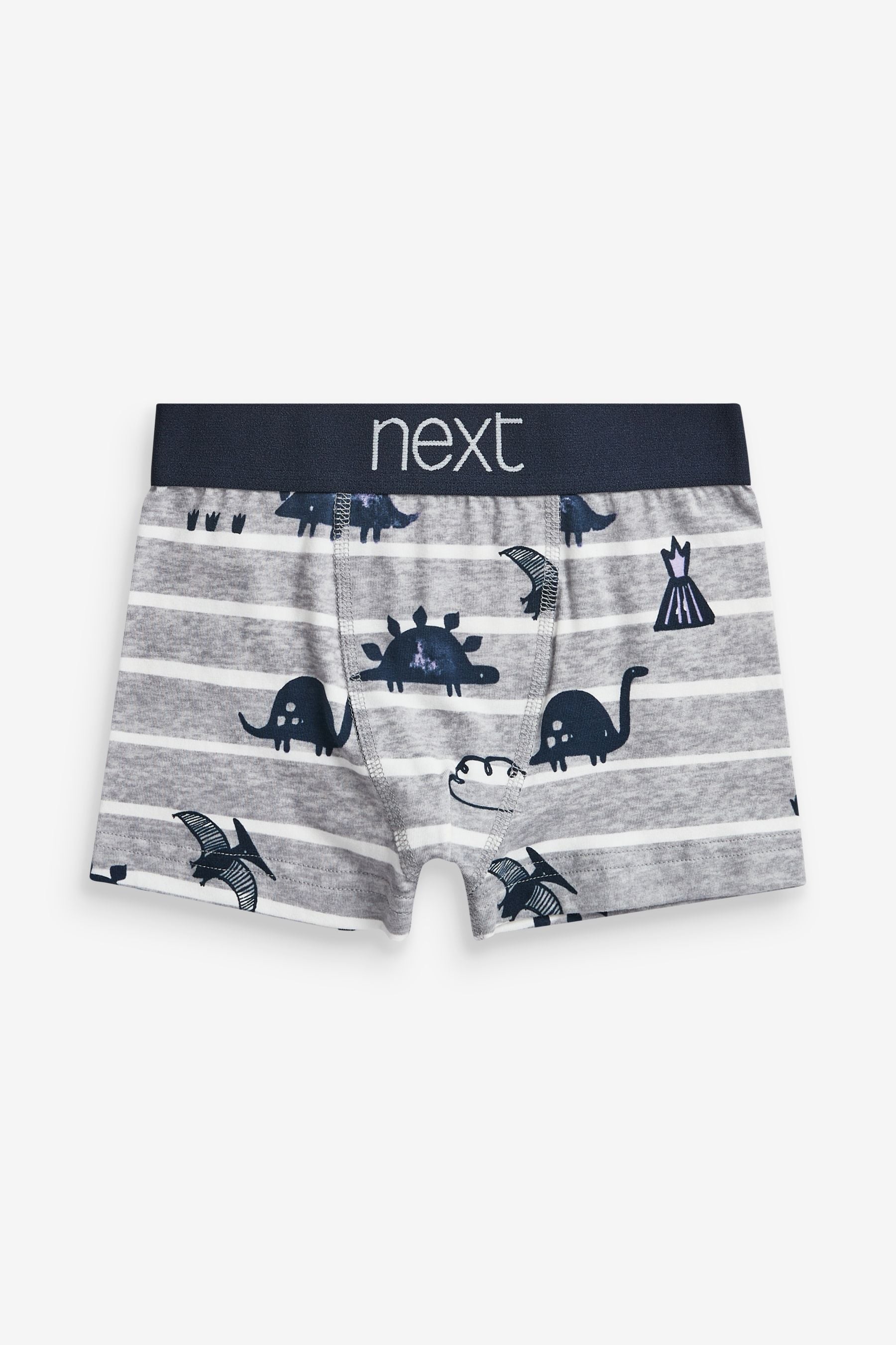 Navy/Grey Dino Star 7 Pack Trunks (2-12yrs)