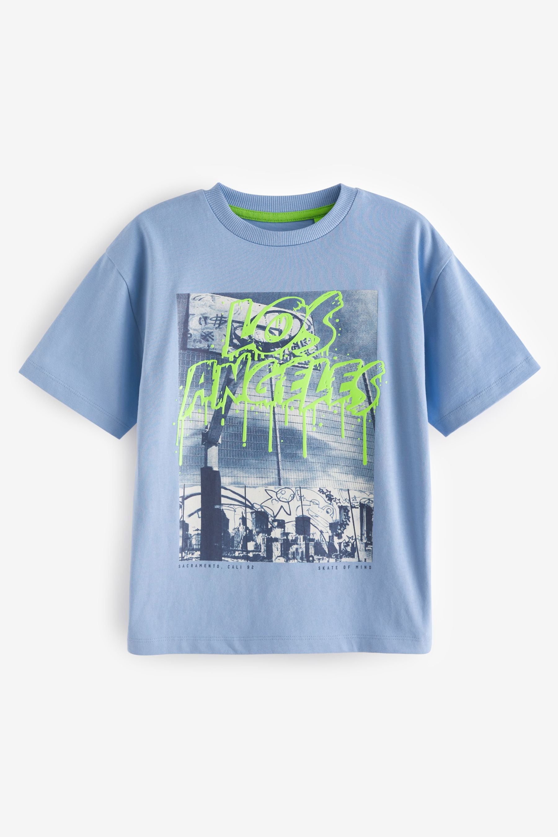 Blue Skate Photo Relaxed Fit Short Sleeve Graphic T-Shirt (3-16yrs)