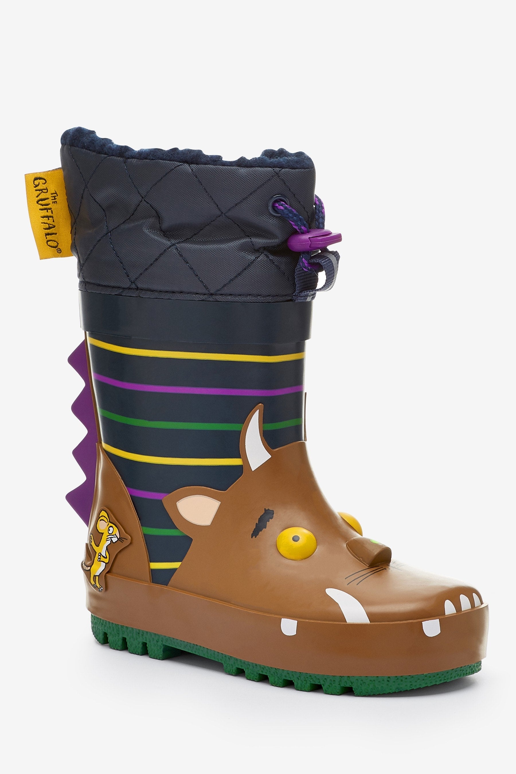 Navy Gruffalo Cuff Wellies