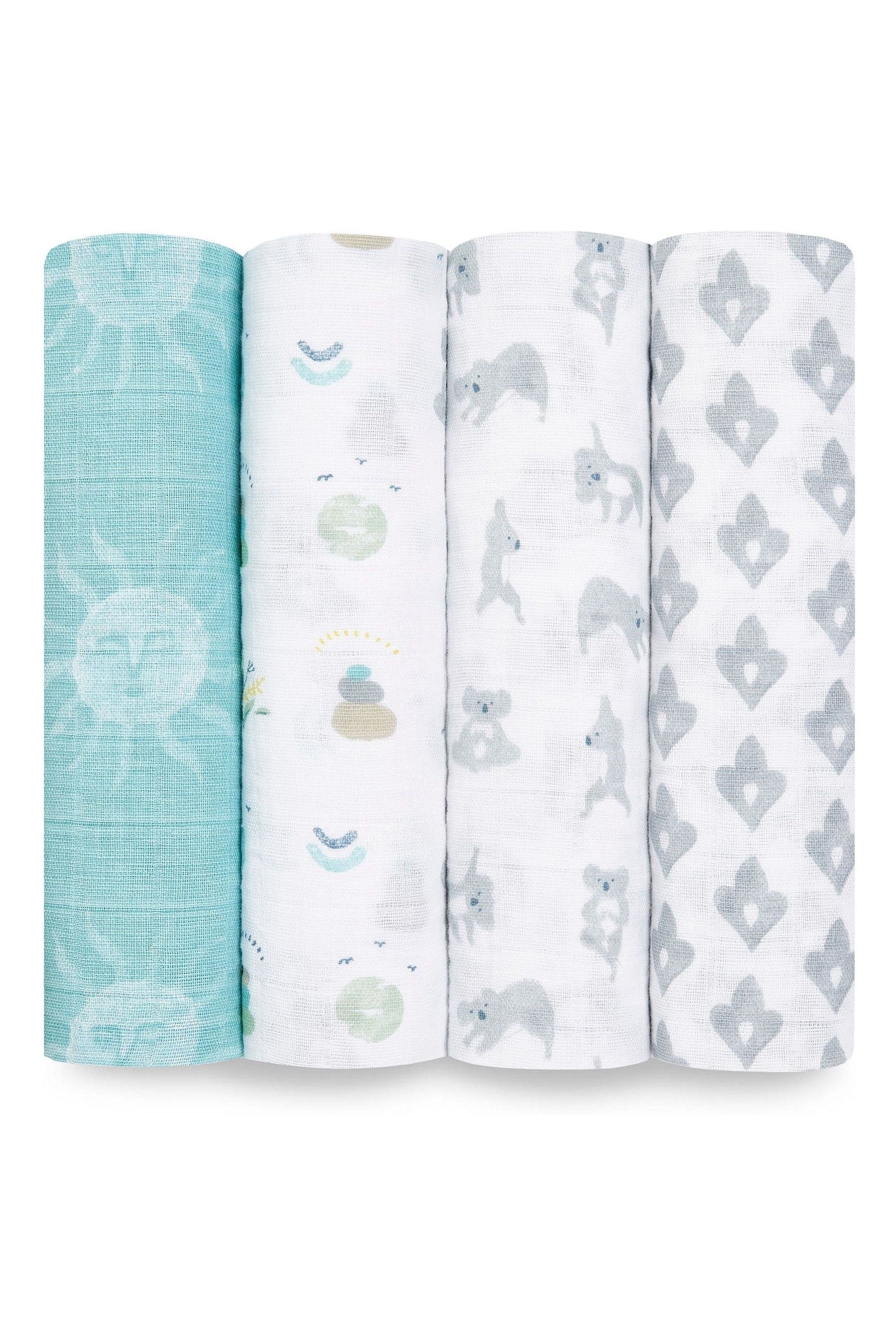 now + zen aden + anais Large Cotton Muslin Blankets 4 Pack