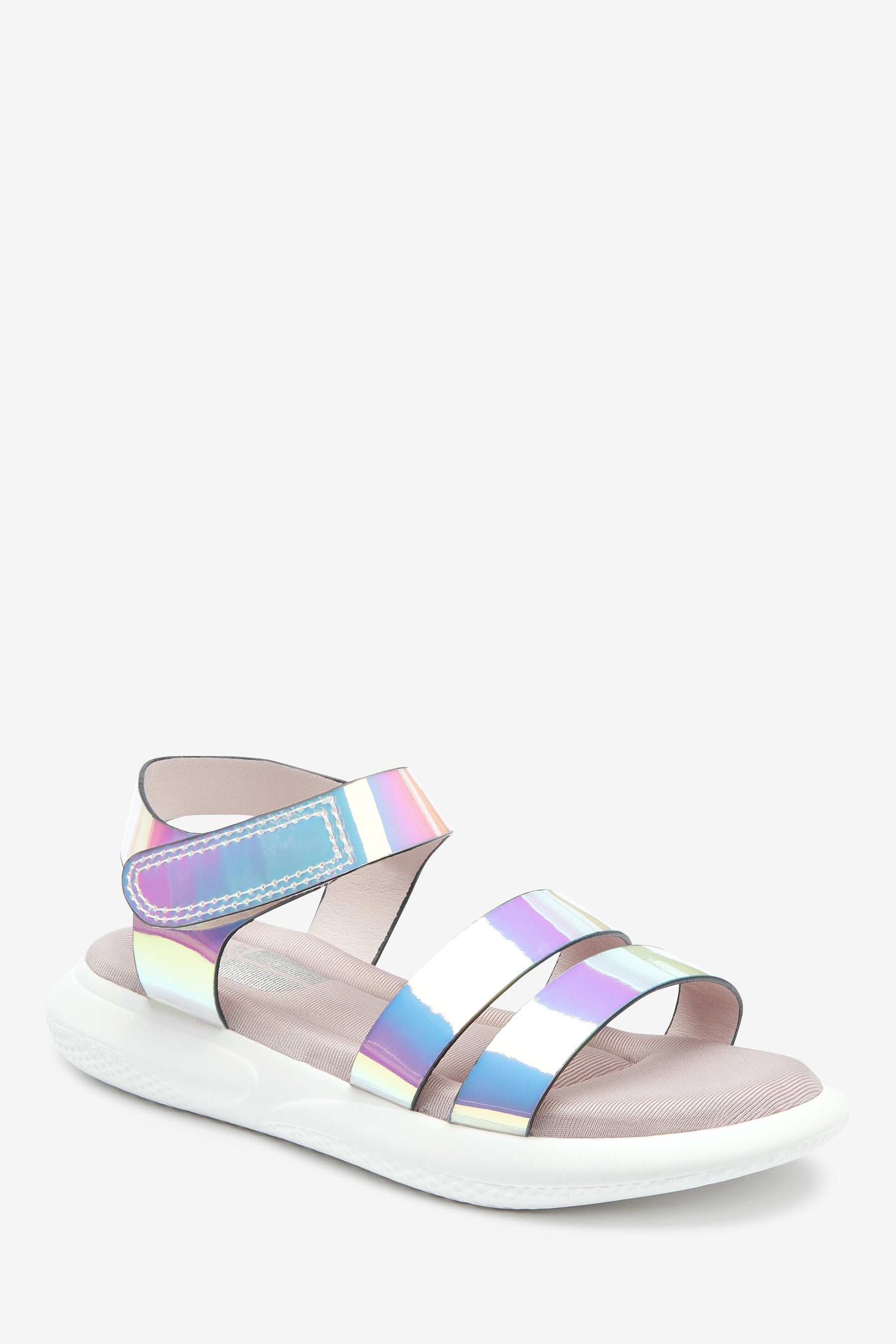 Metallic Memory Foam Sporty Sandals