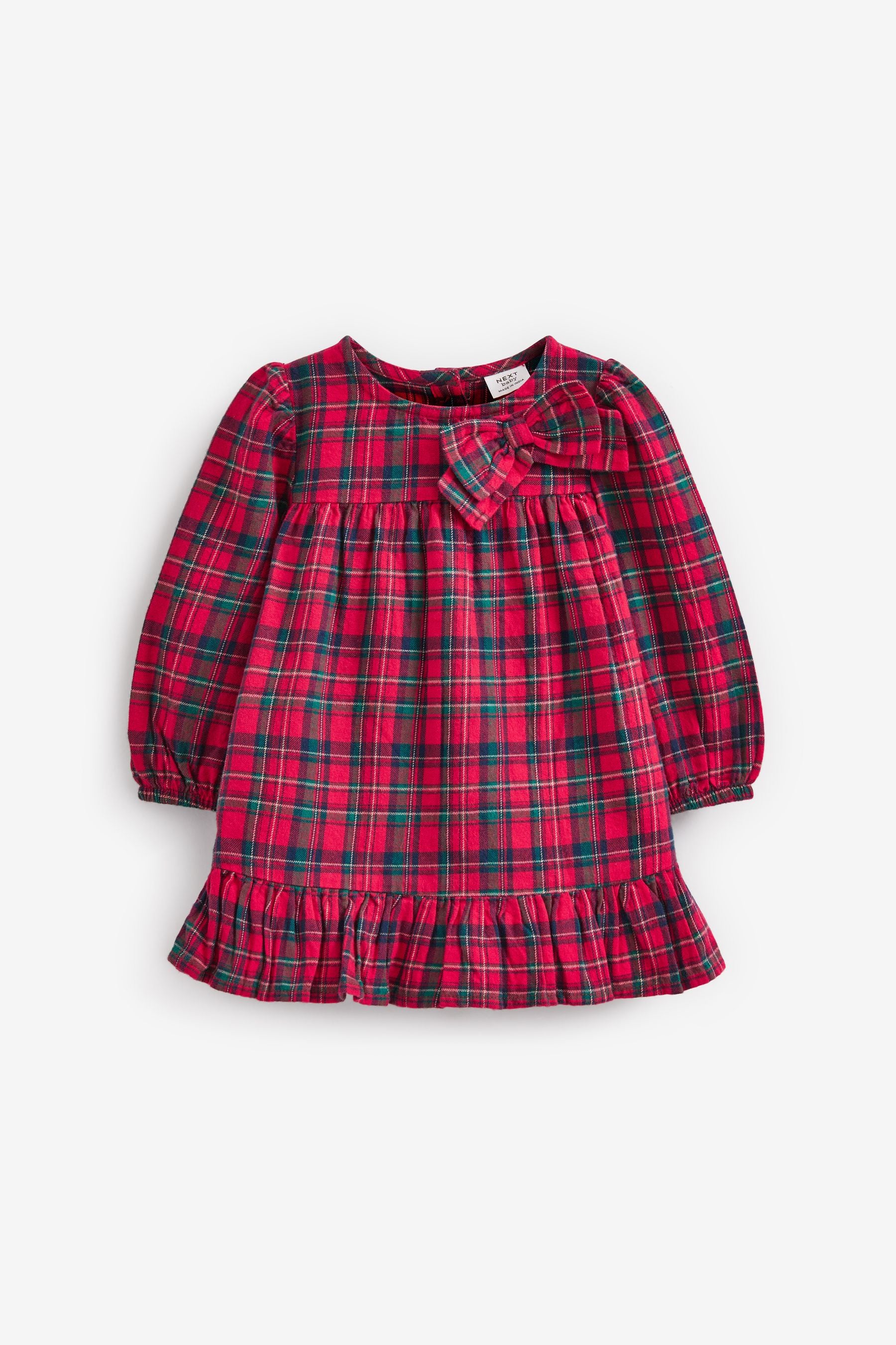 Red Baby Check Woven Dress (0mths-2yrs)