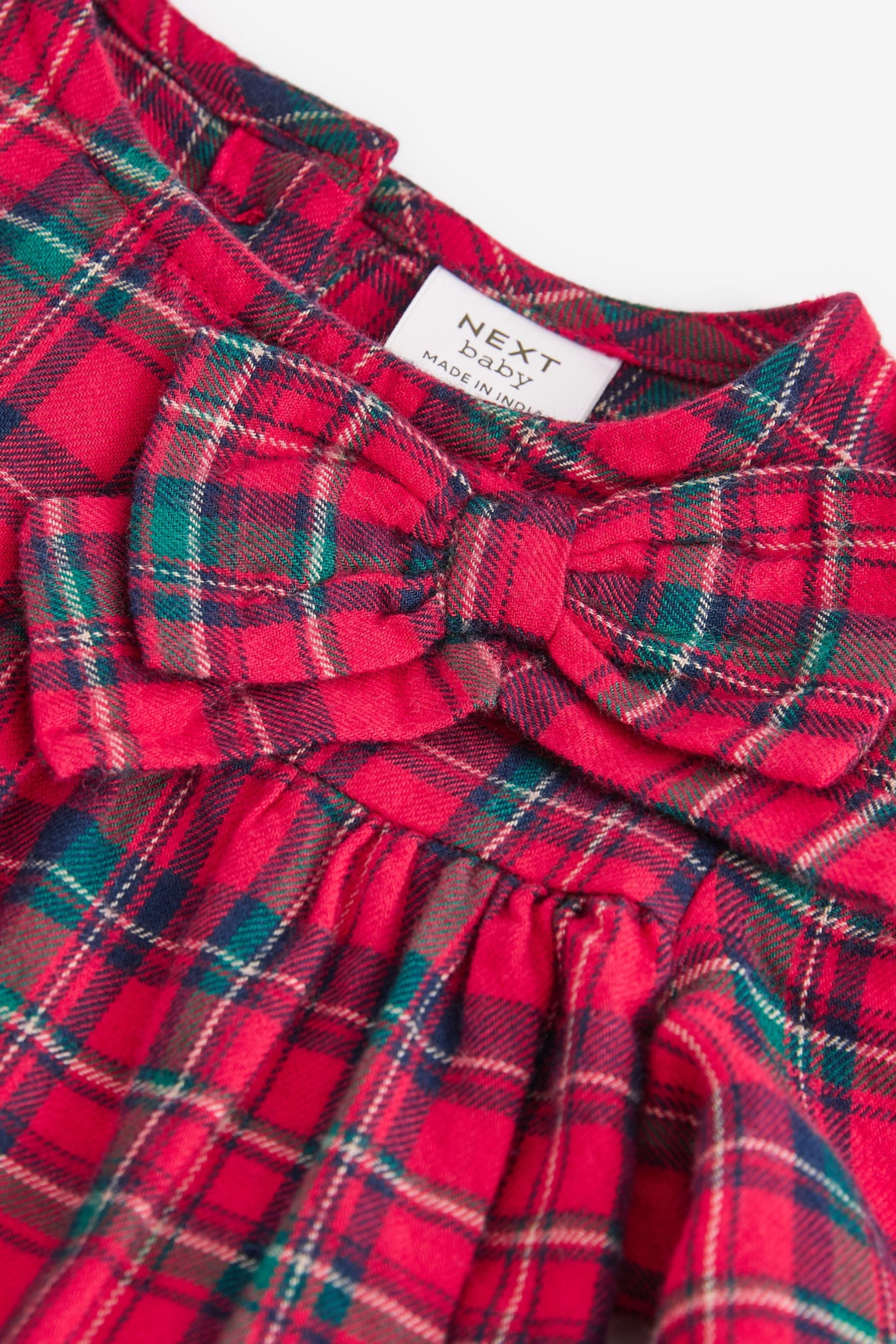 Red Baby Check Woven Dress (0mths-2yrs)