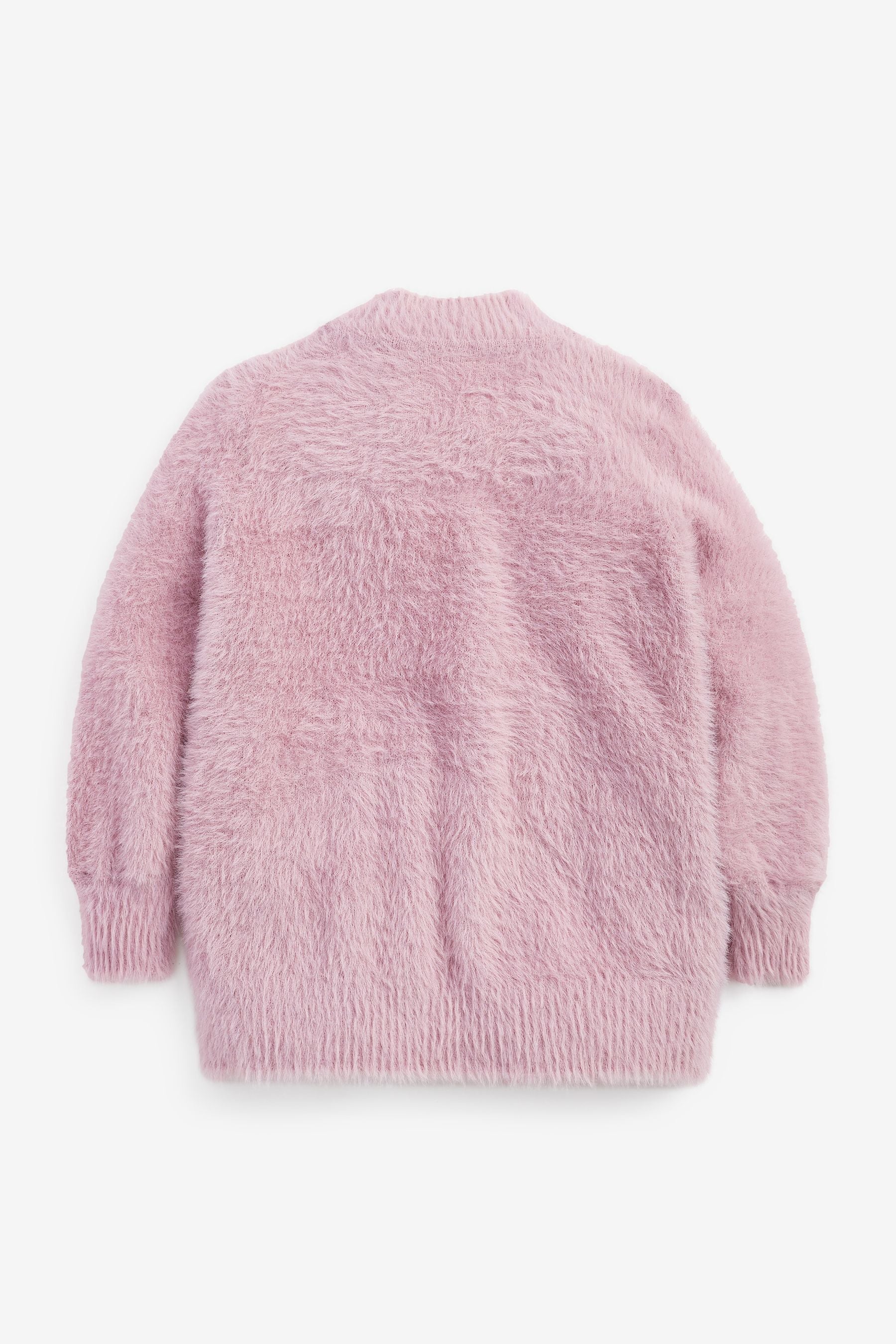 Blush Pink Fluffy Long Cardigan (3-16yrs)