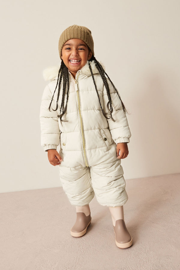 Cream Shower Resistant Snowsuit (3mths-7yrs)