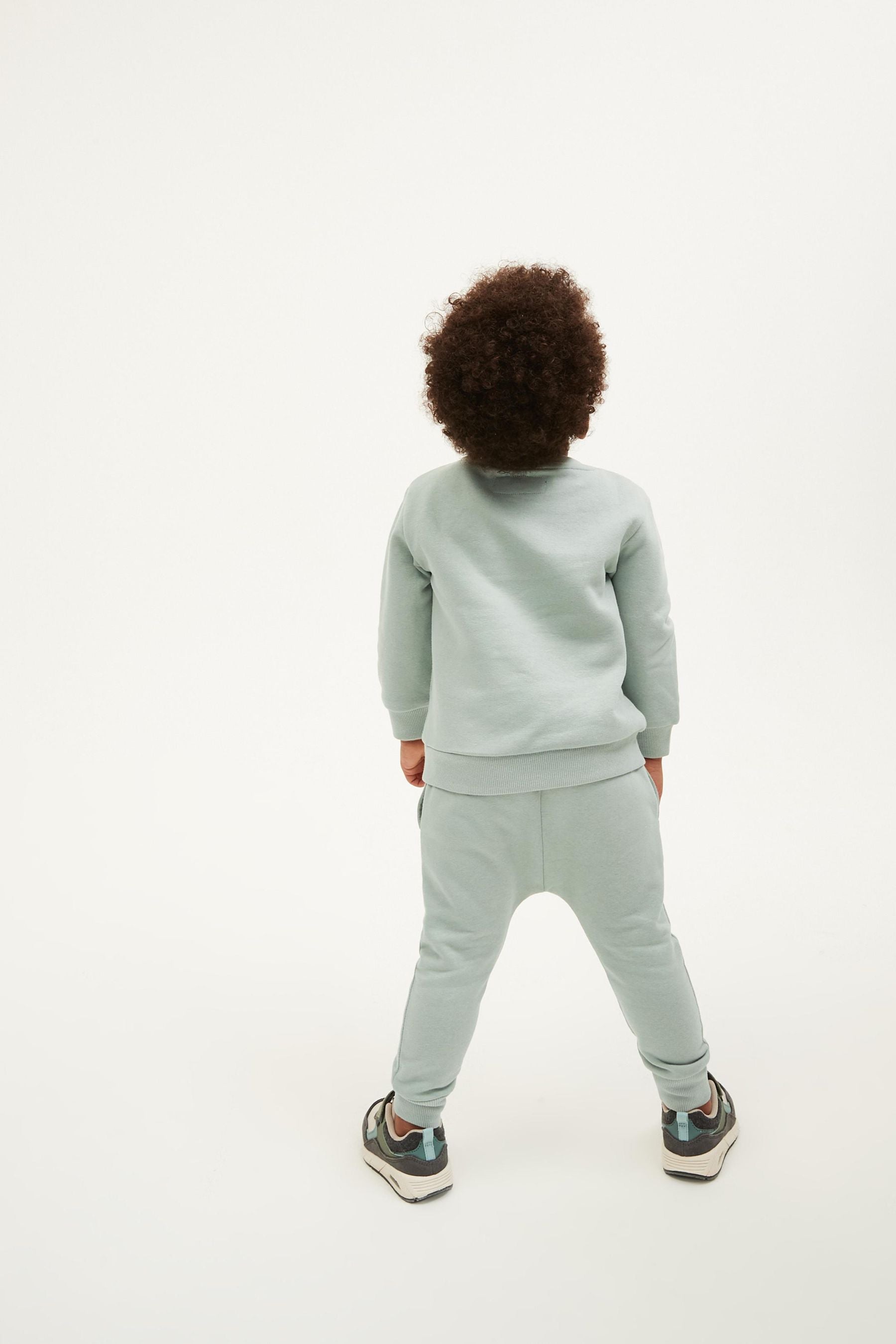 Mint Green Jersey Sweatshirt And Joggers Set (3mths-7yrs)