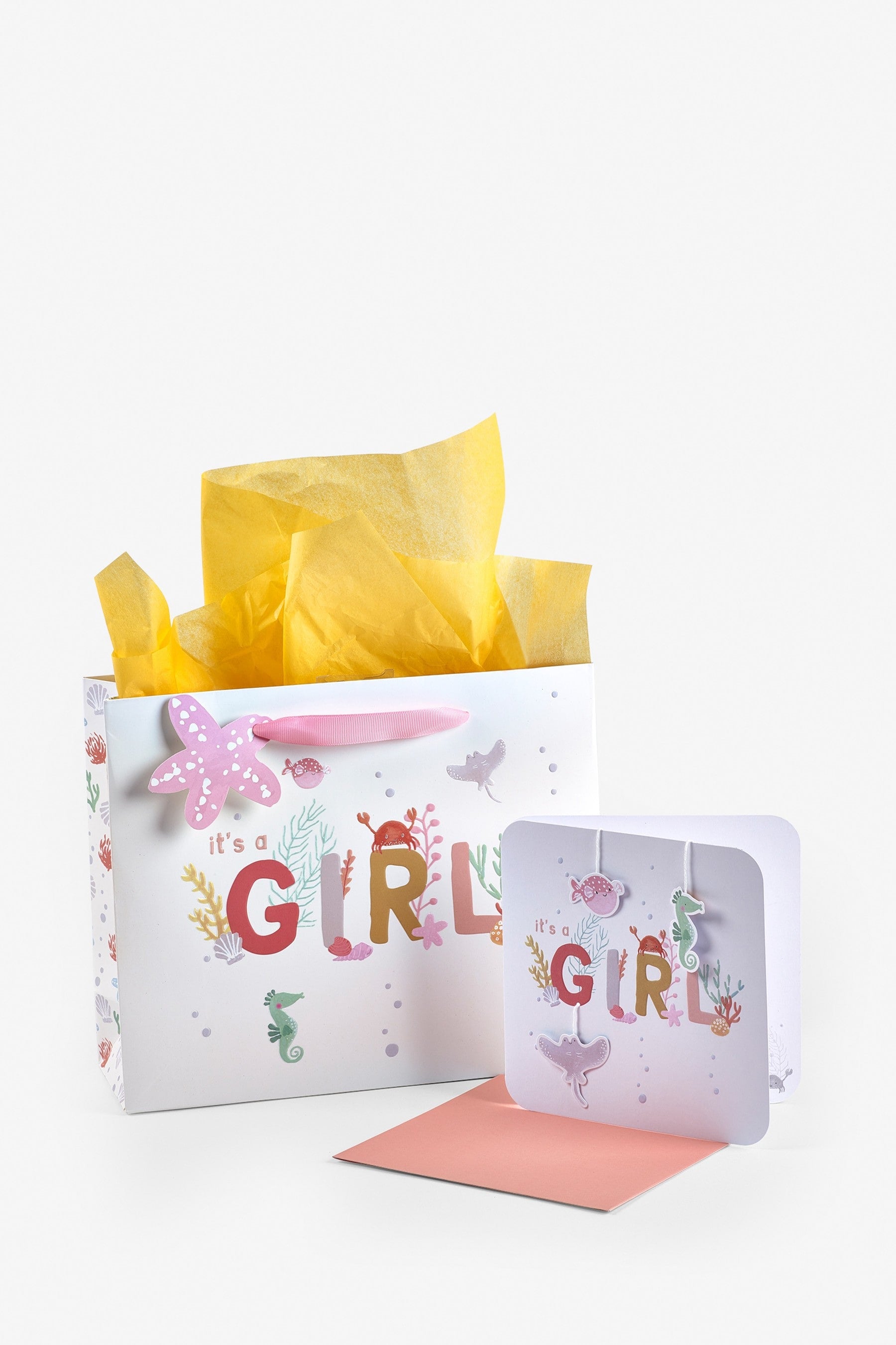 Pink Gift Bag & Card Bundle