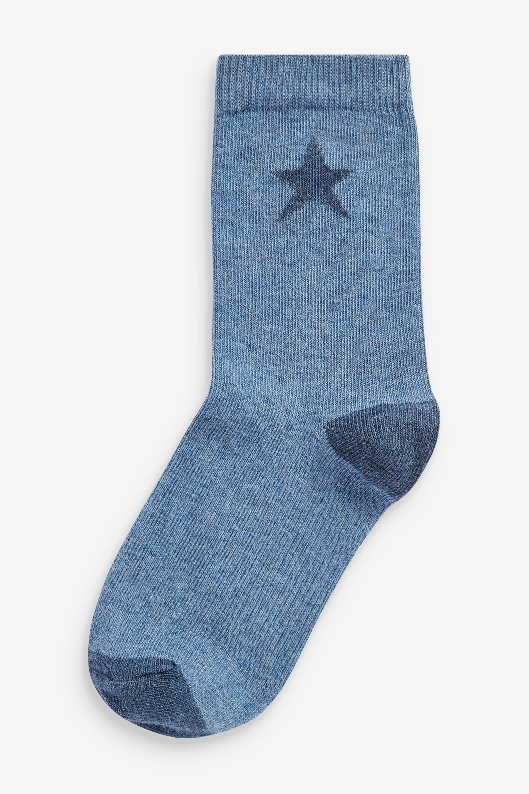 Blue Stars Cotton Rich Socks 7 Pack