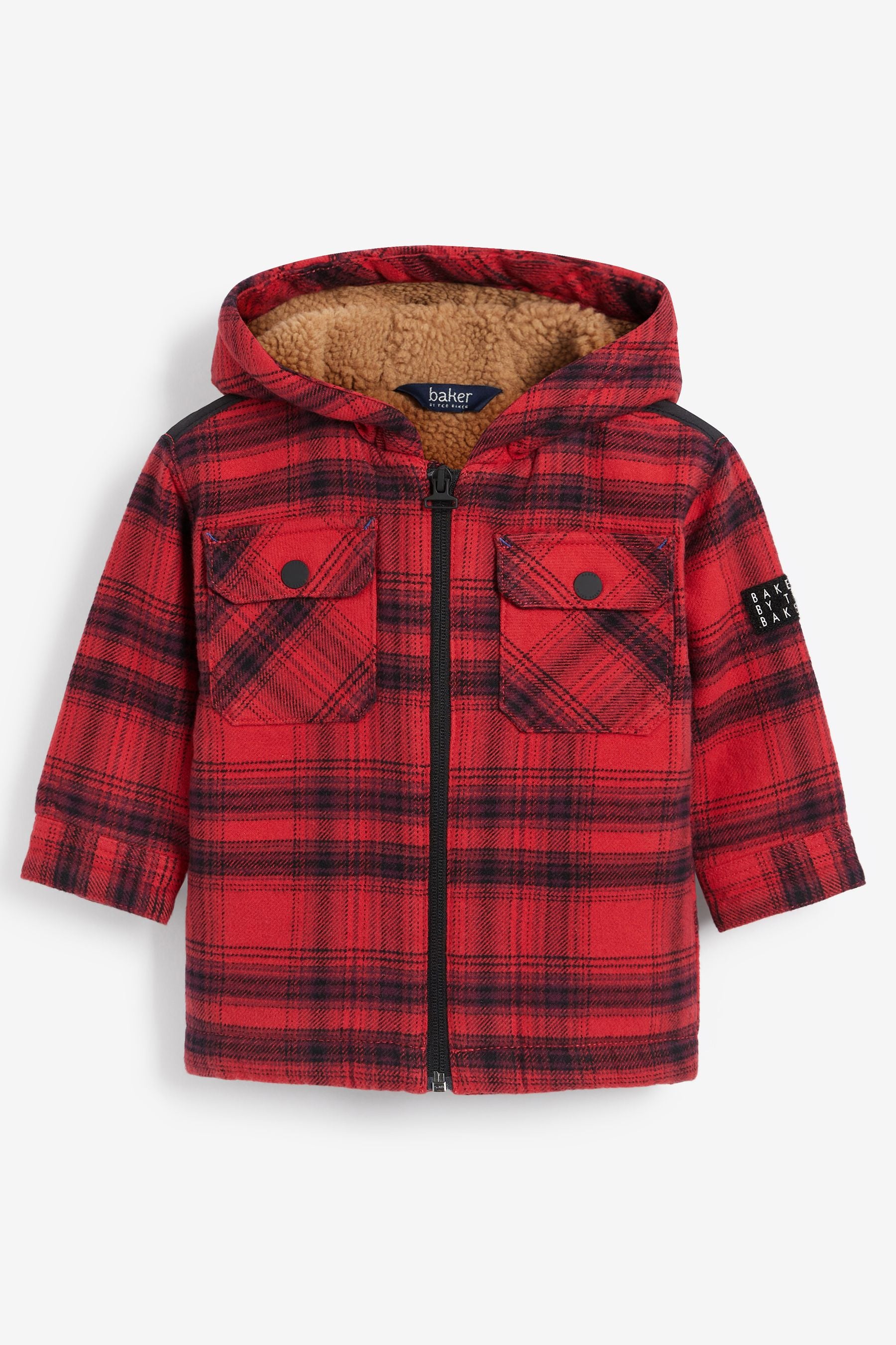 Baker by Ted Baker Red Check Shacket