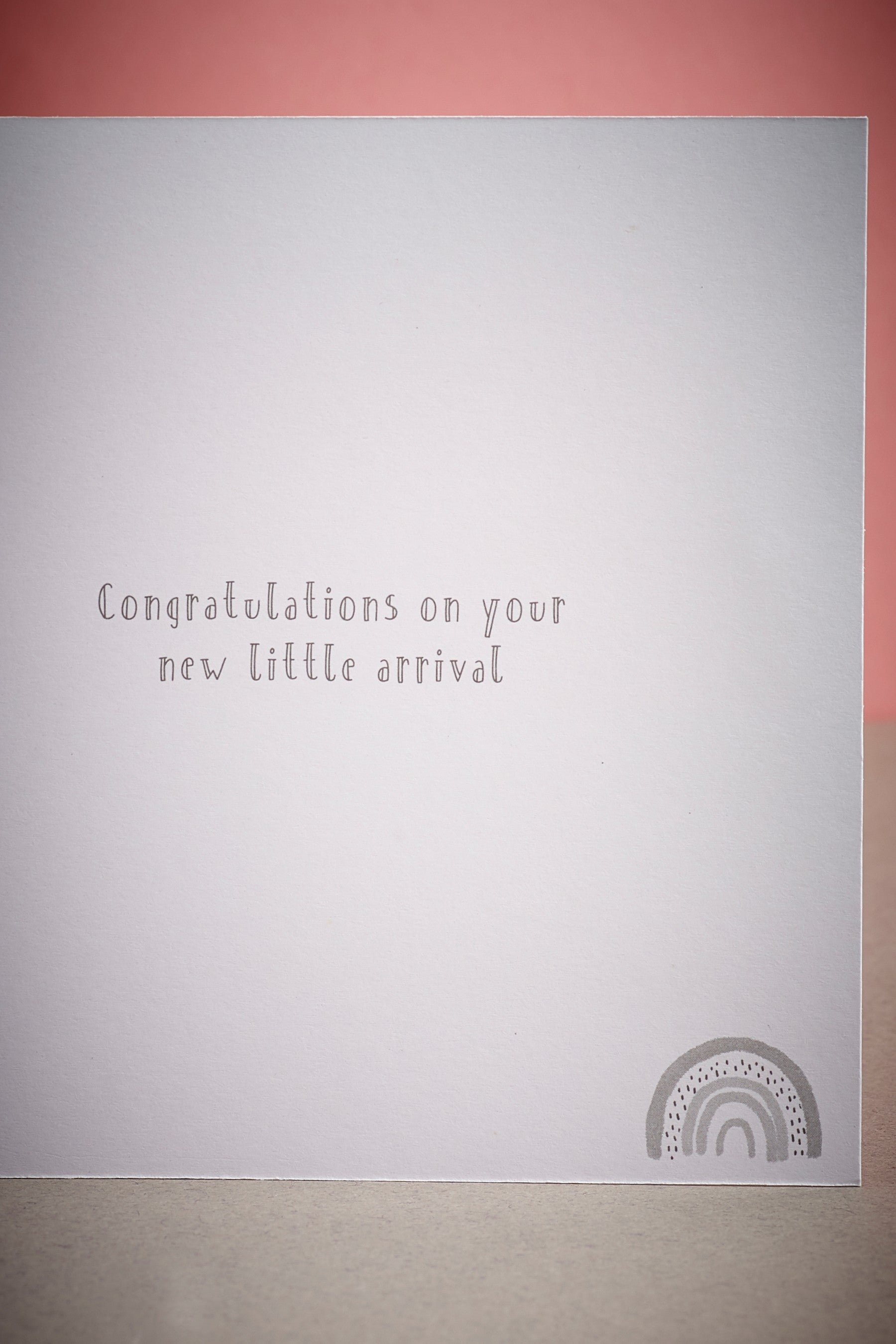 Pink Keepsake New Baby Card