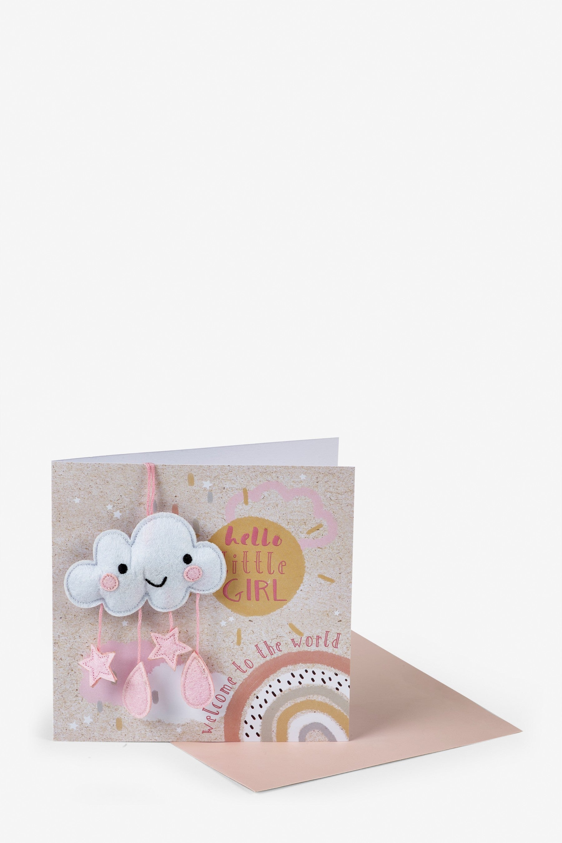 Pink Keepsake New Baby Card