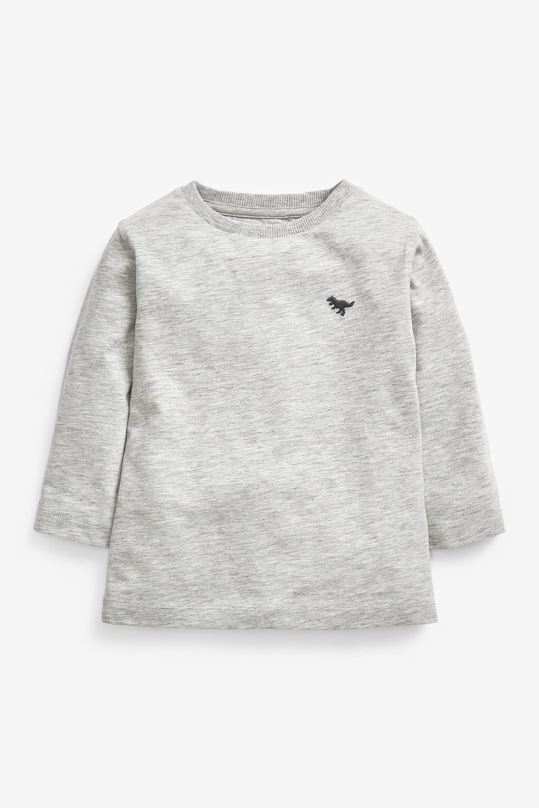 Grey Long Sleeve Plain T-Shirt (3mths-7yrs)