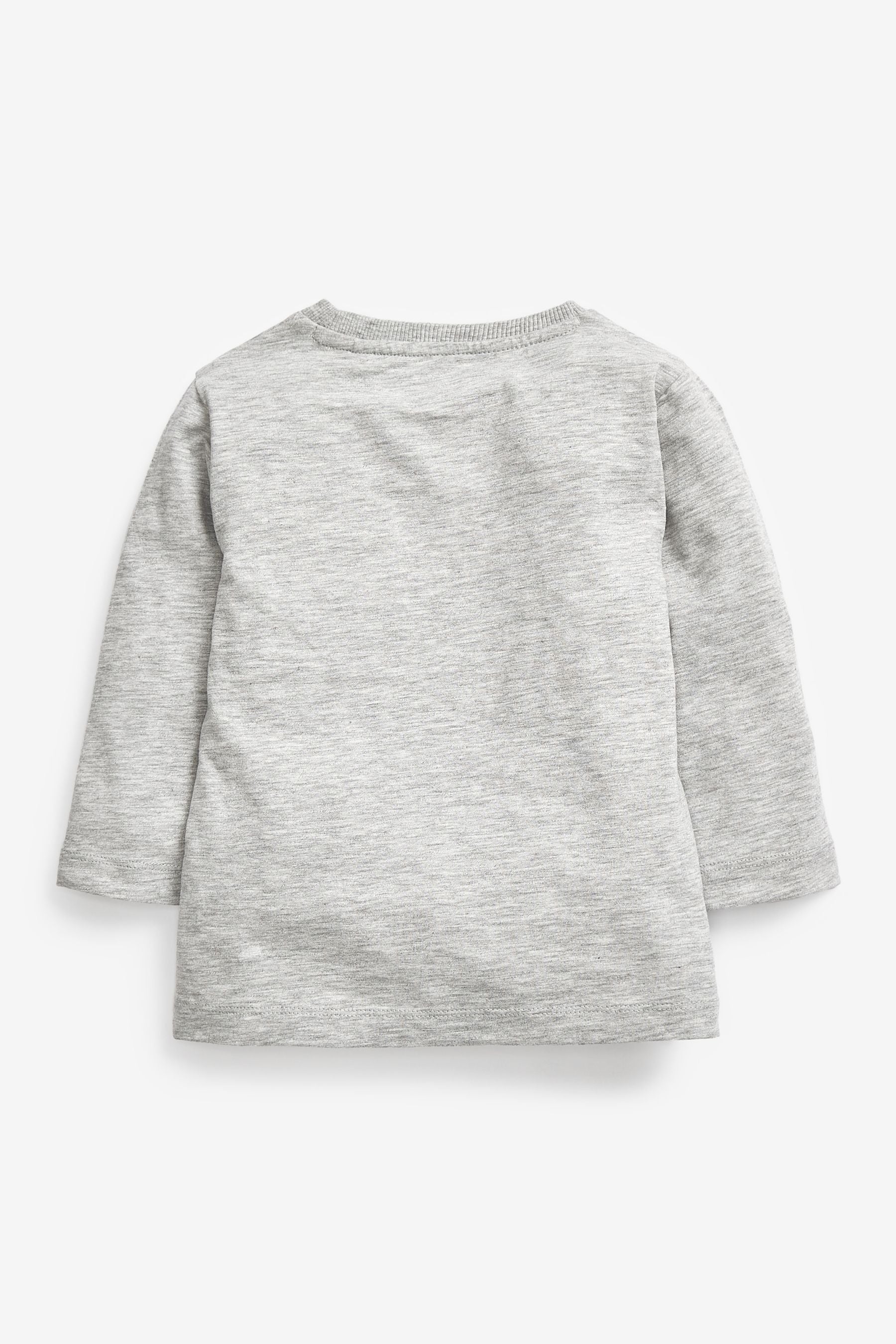 Grey Long Sleeve Plain T-Shirt (3mths-7yrs)