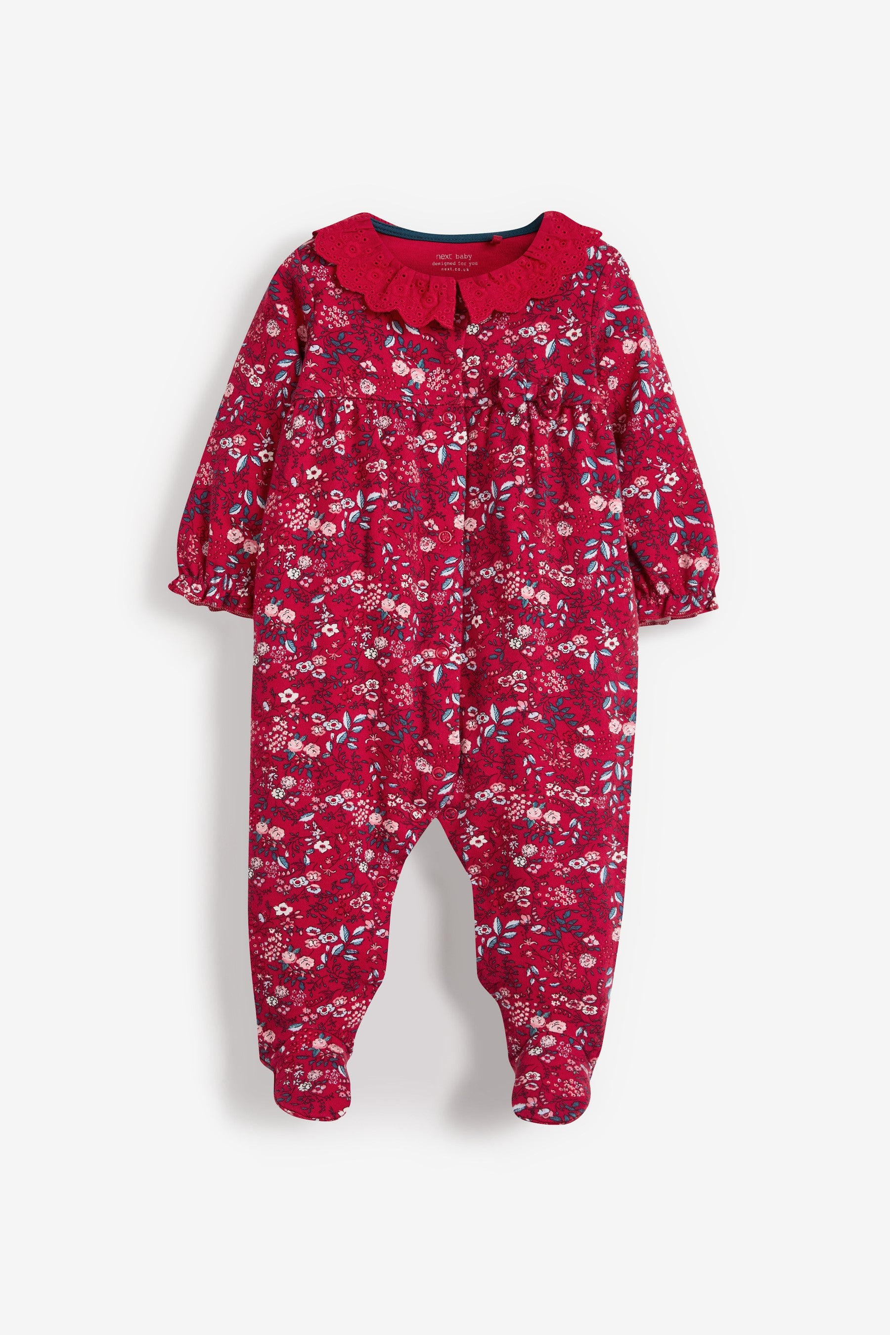 Red 2 Pack Smart Baby Sleepsuits (0mths-2yrs)