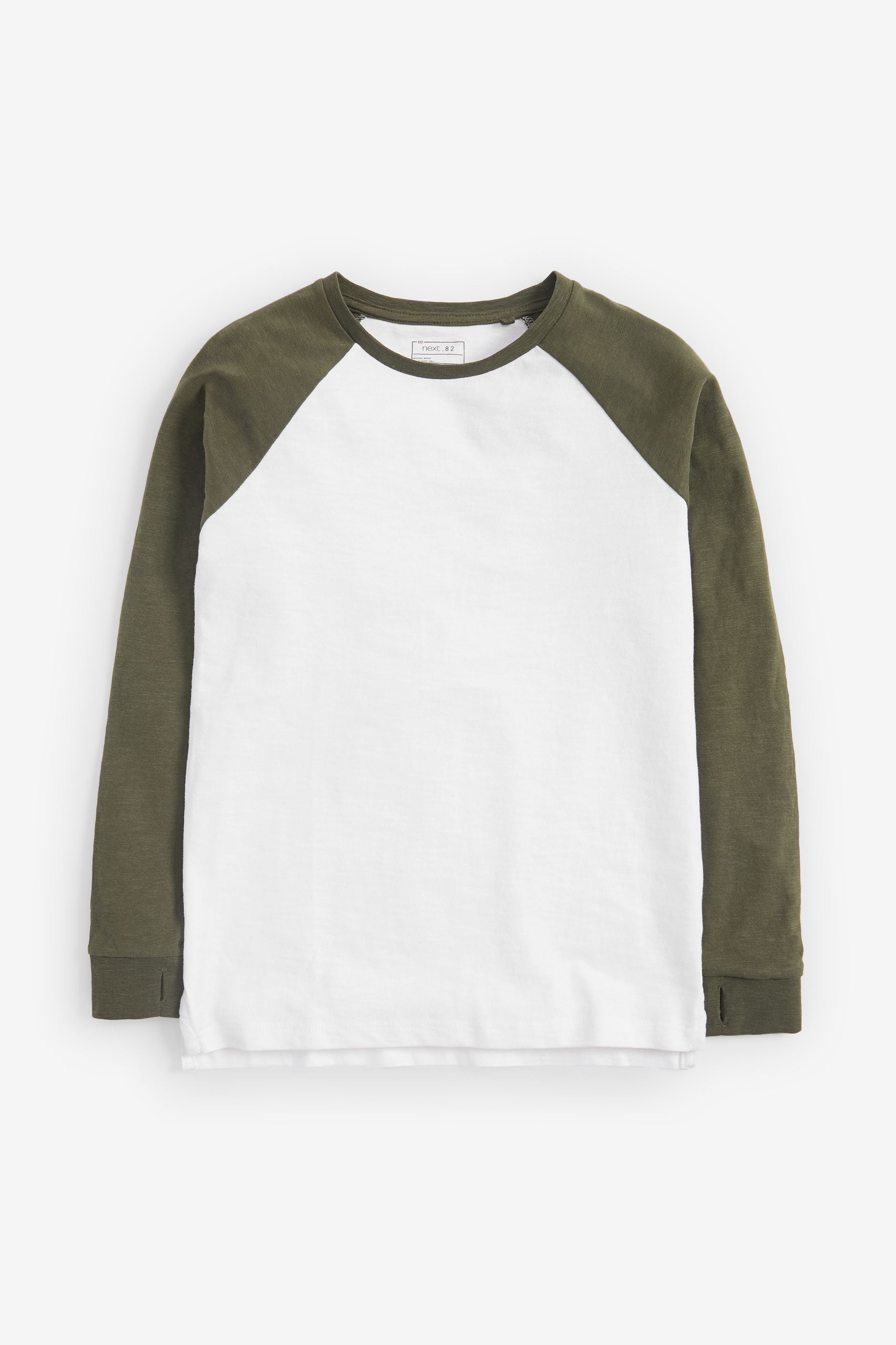 Khaki Green 3 Pack Camo Raglan T-Shirts (3-16yrs)