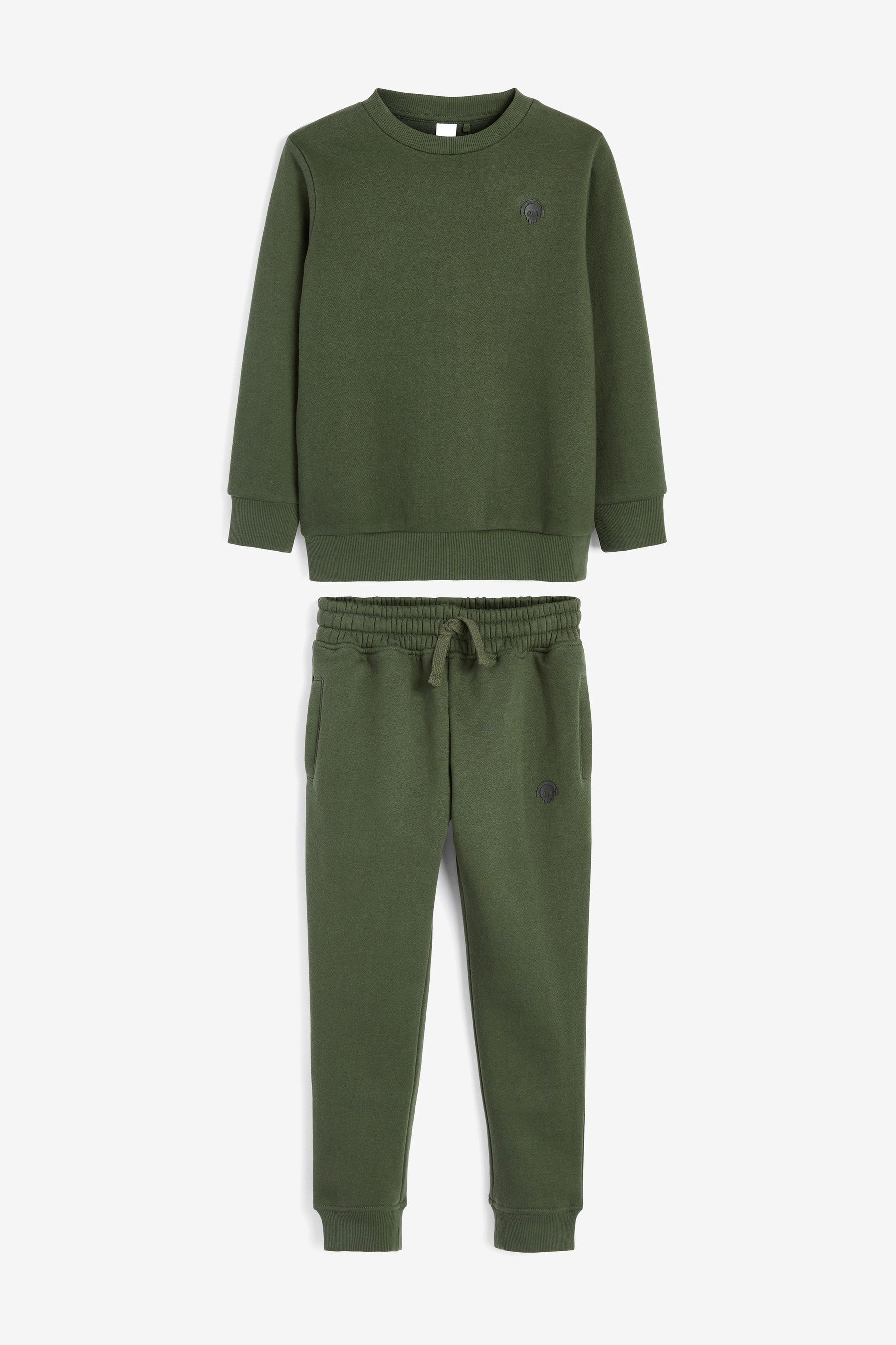 Khaki Green Sweatshirt Set Heavyweight Plain (3-16yrs)