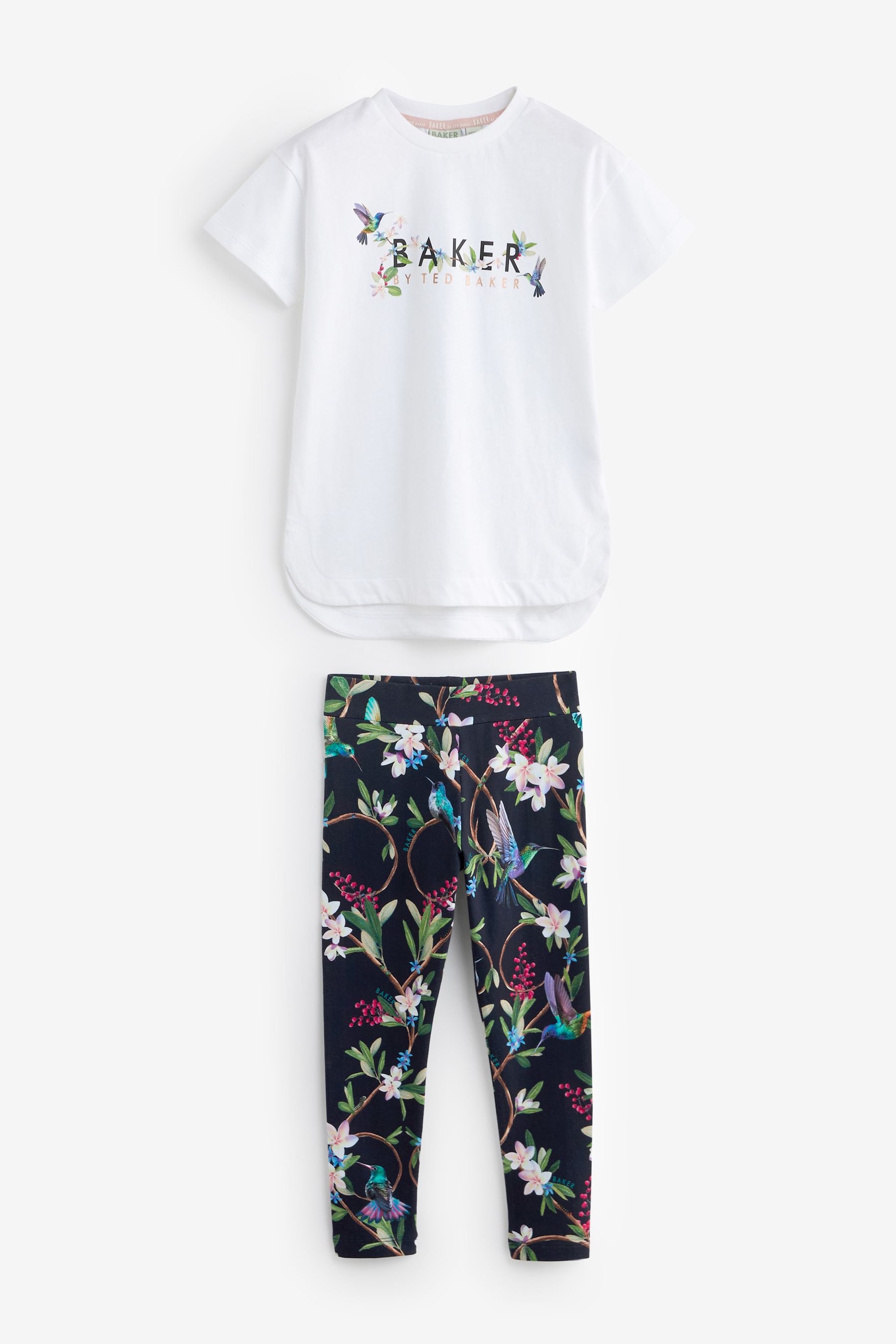 Baker by Ted Baker Navy Graphic T-Shirt and Legging Set