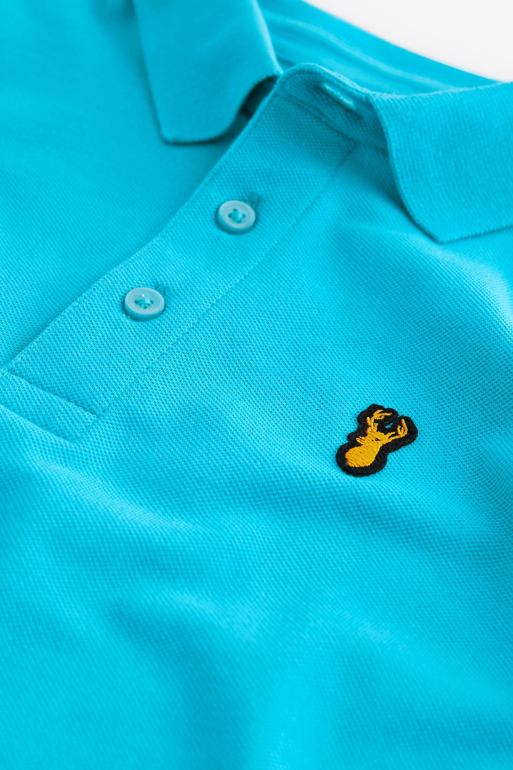 Blue Turquoise Short Sleeve Polo Shirt (3-16yrs)