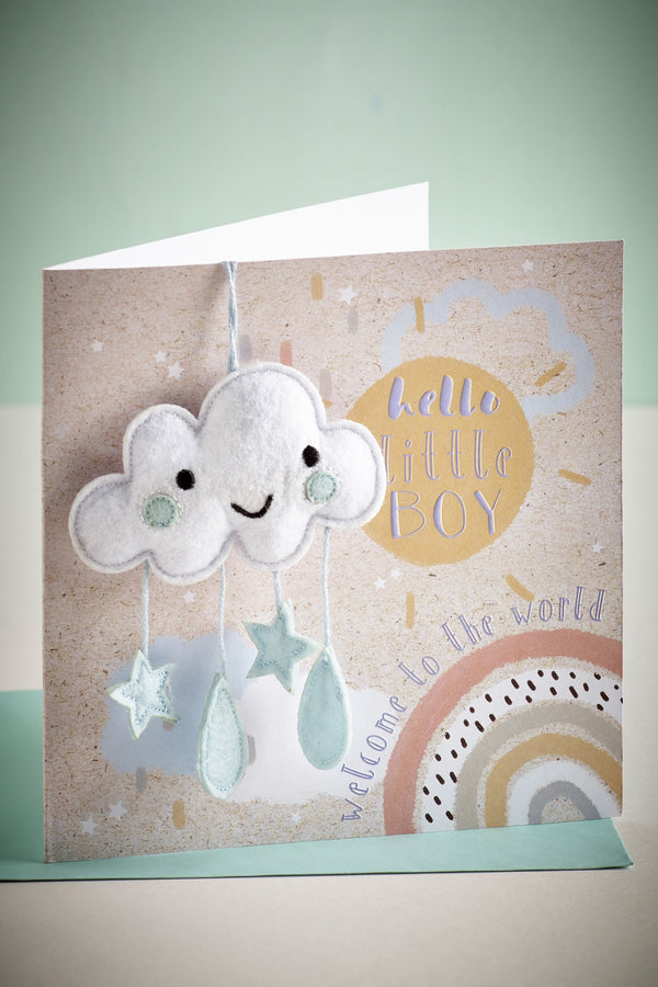 Blue Keepsake New Baby Card