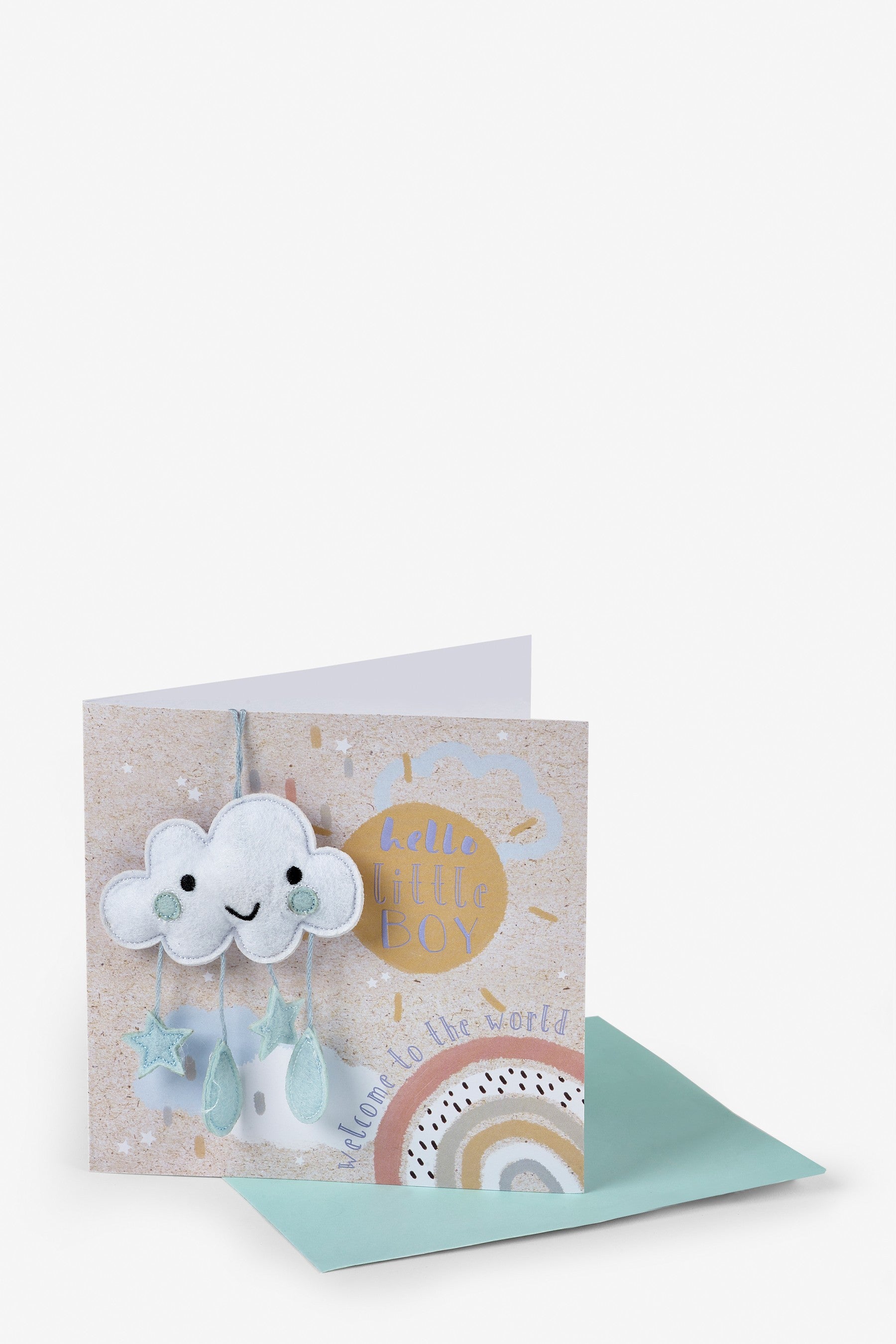 Blue Keepsake New Baby Card